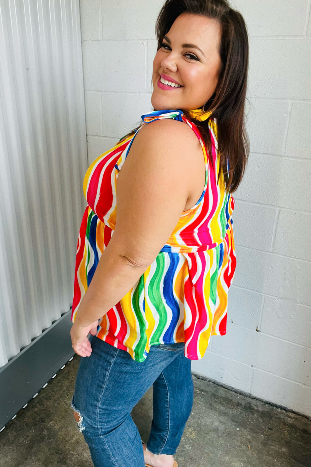 Rainbow Striped Top