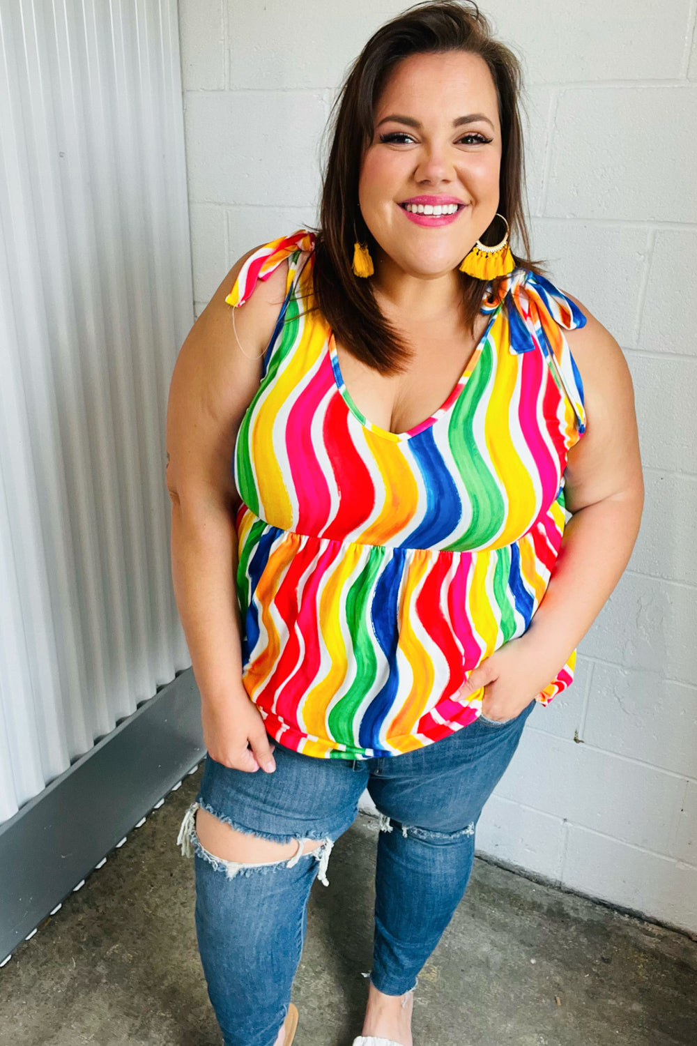 Rainbow Striped Top