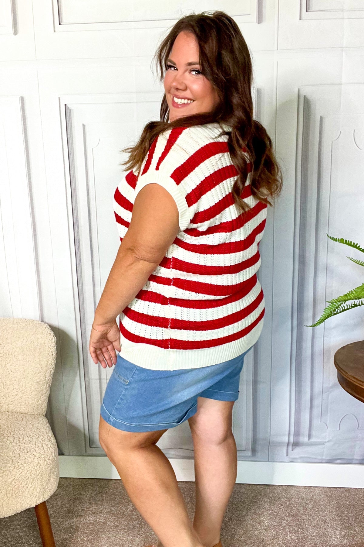 Stars & Stripes Americana Dolman Sweater Top