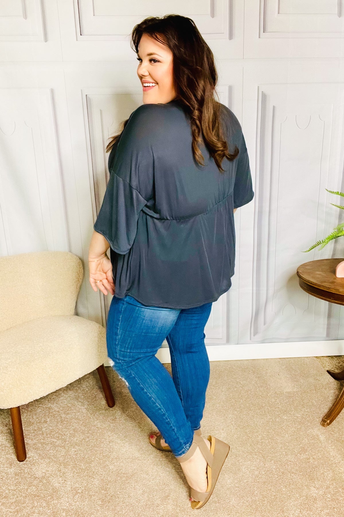 Easy To Love Babydoll Dolman Top