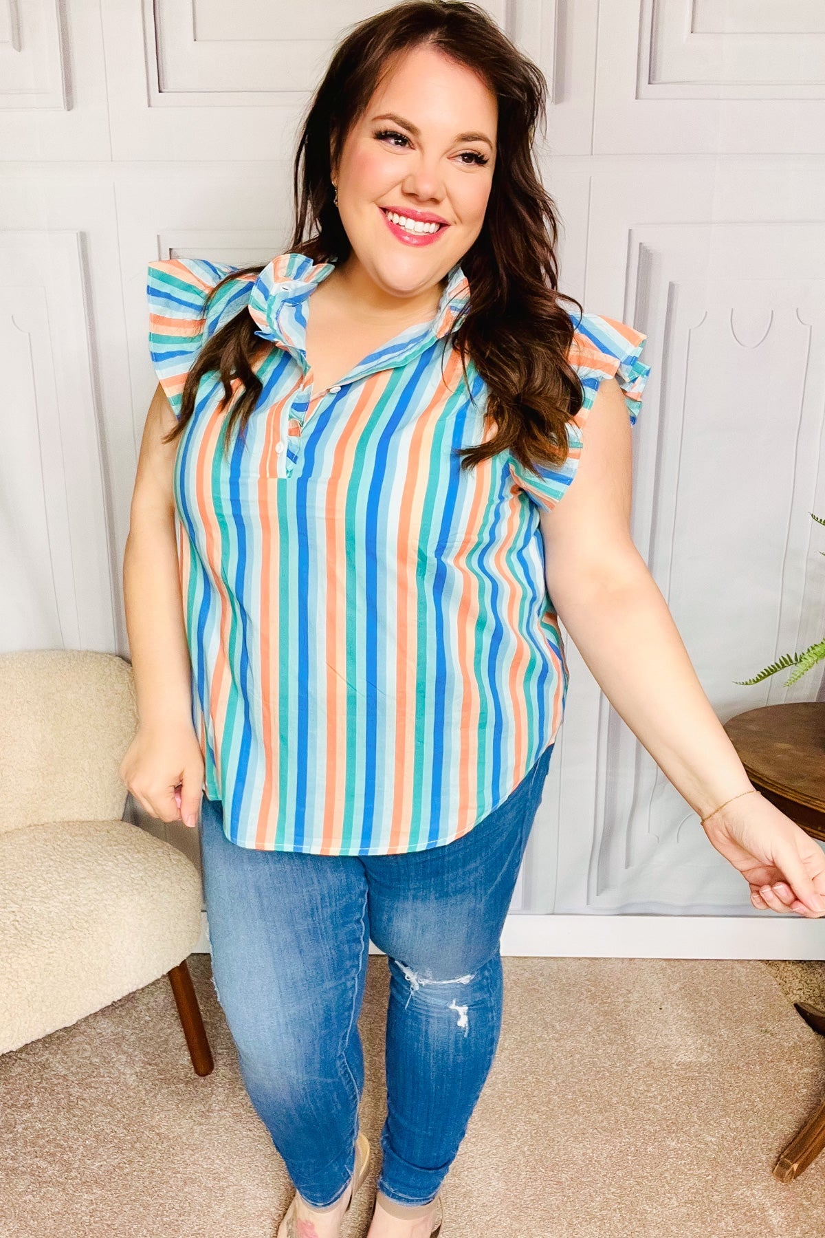Happy Thoughts Striped Top