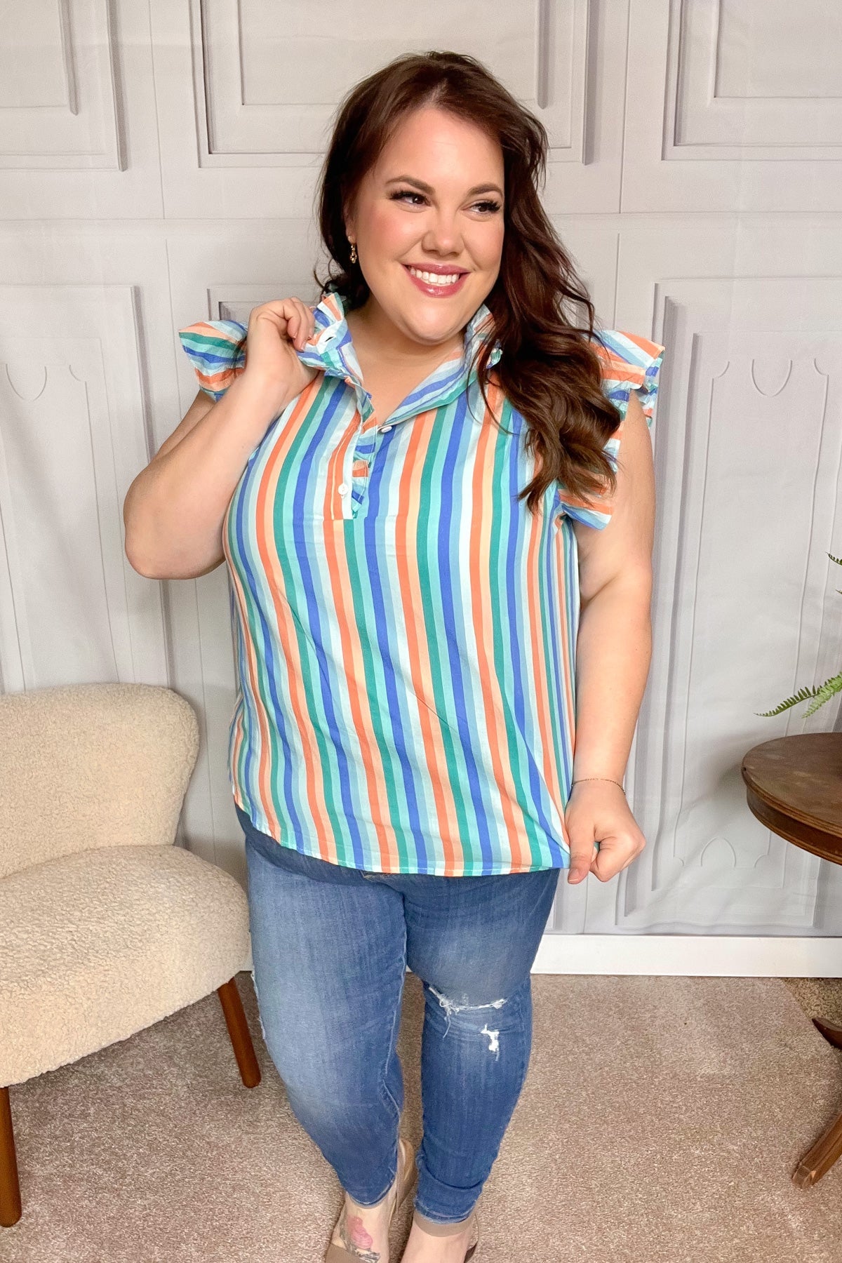 Happy Thoughts Striped Top