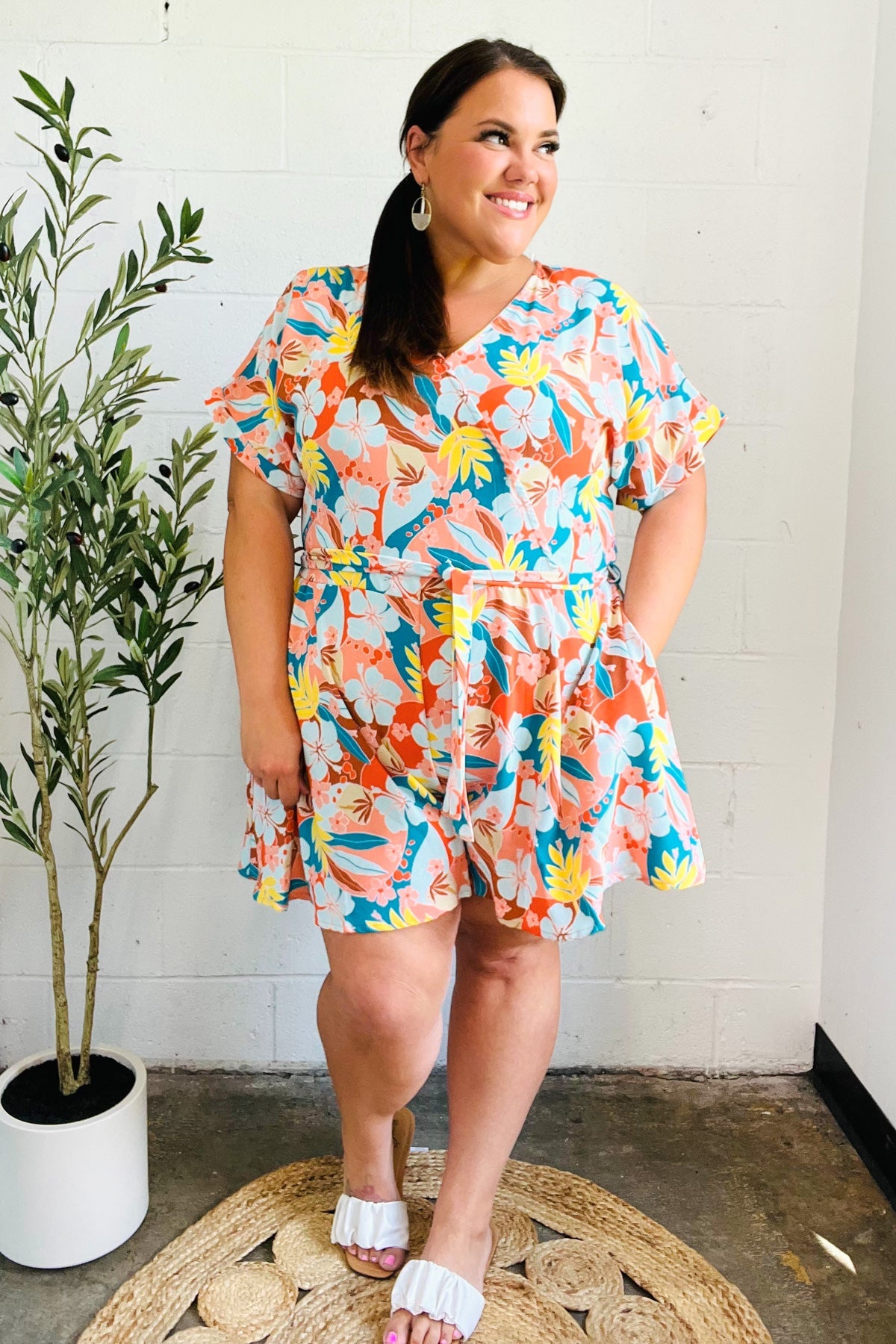 Tropical Trance Tropical Floral Romper