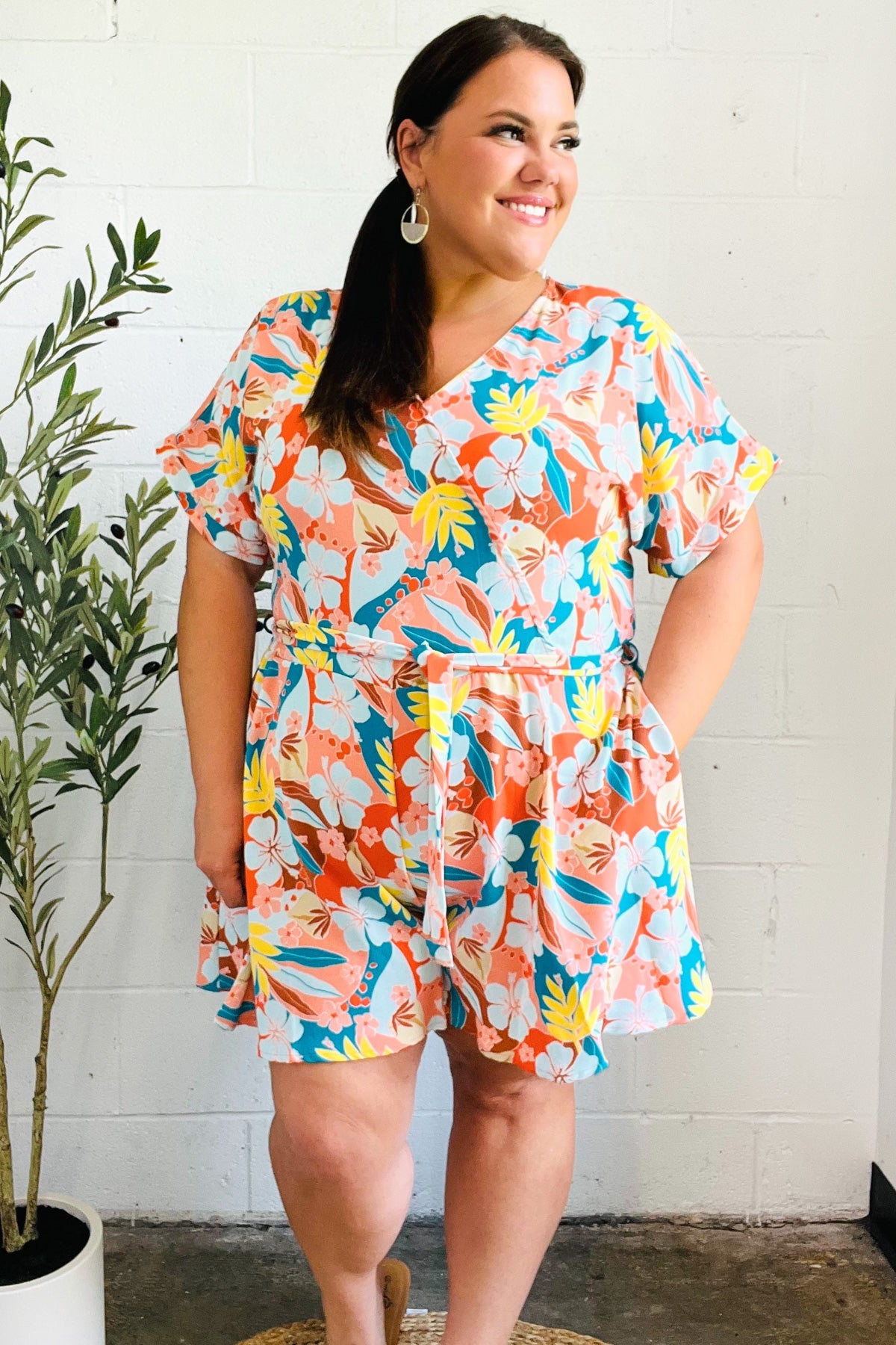 Tropical Trance Tropical Floral Romper