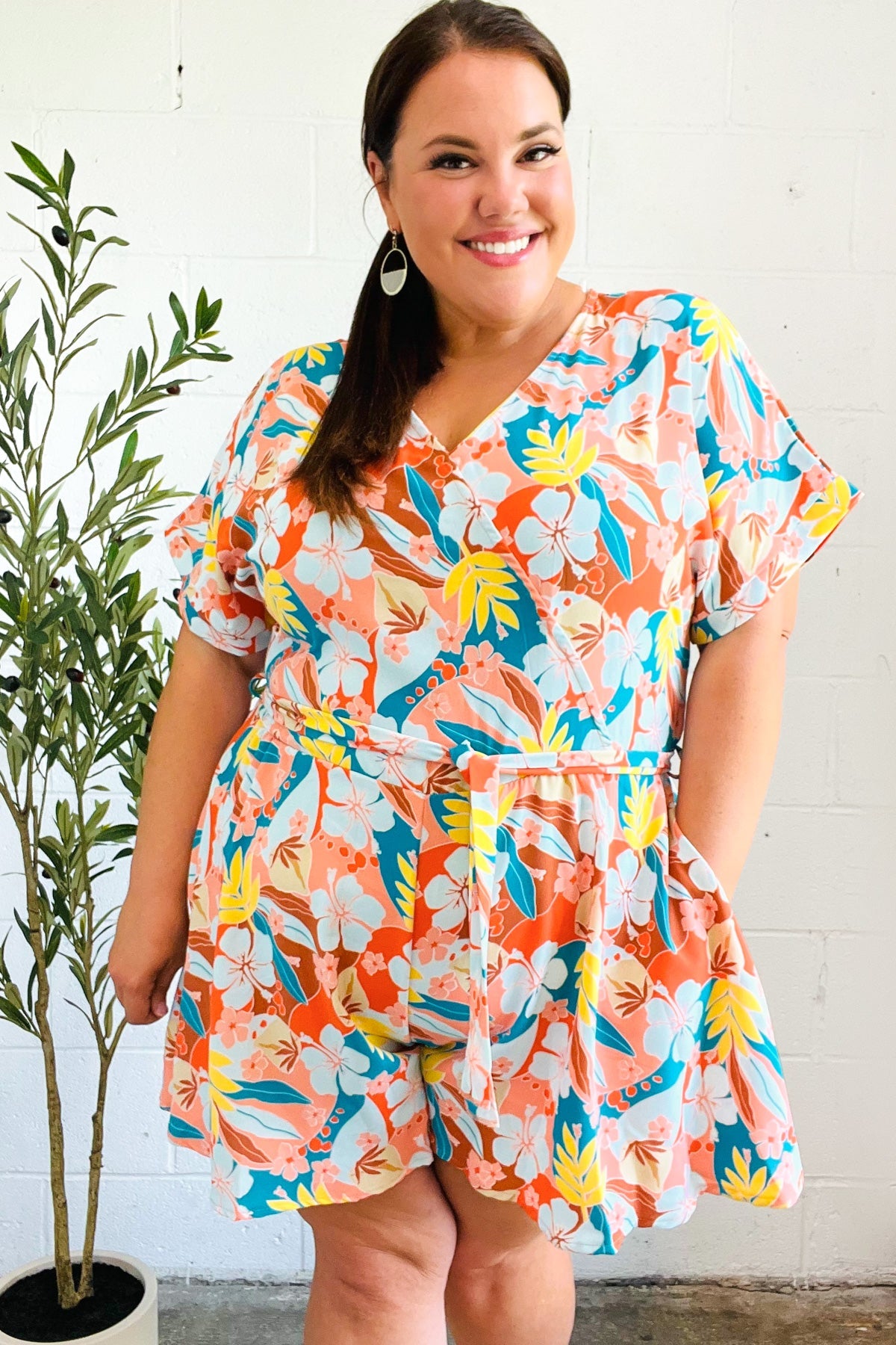 Tropical Trance Tropical Floral Romper