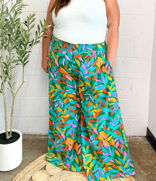 Summer Vibes Smocked Palazzo Pants