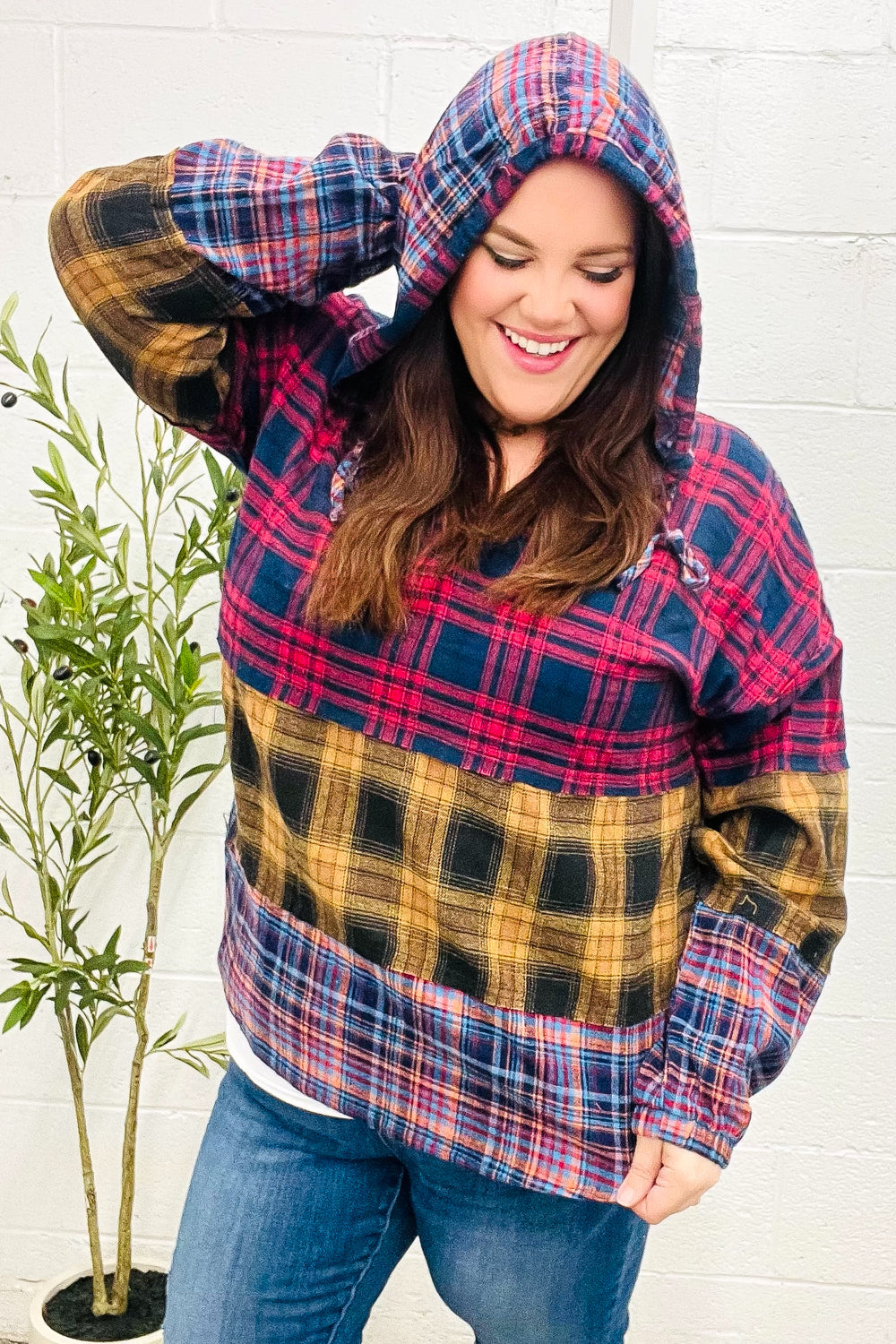 Holiday Ready Plaid Flannel Hoodie