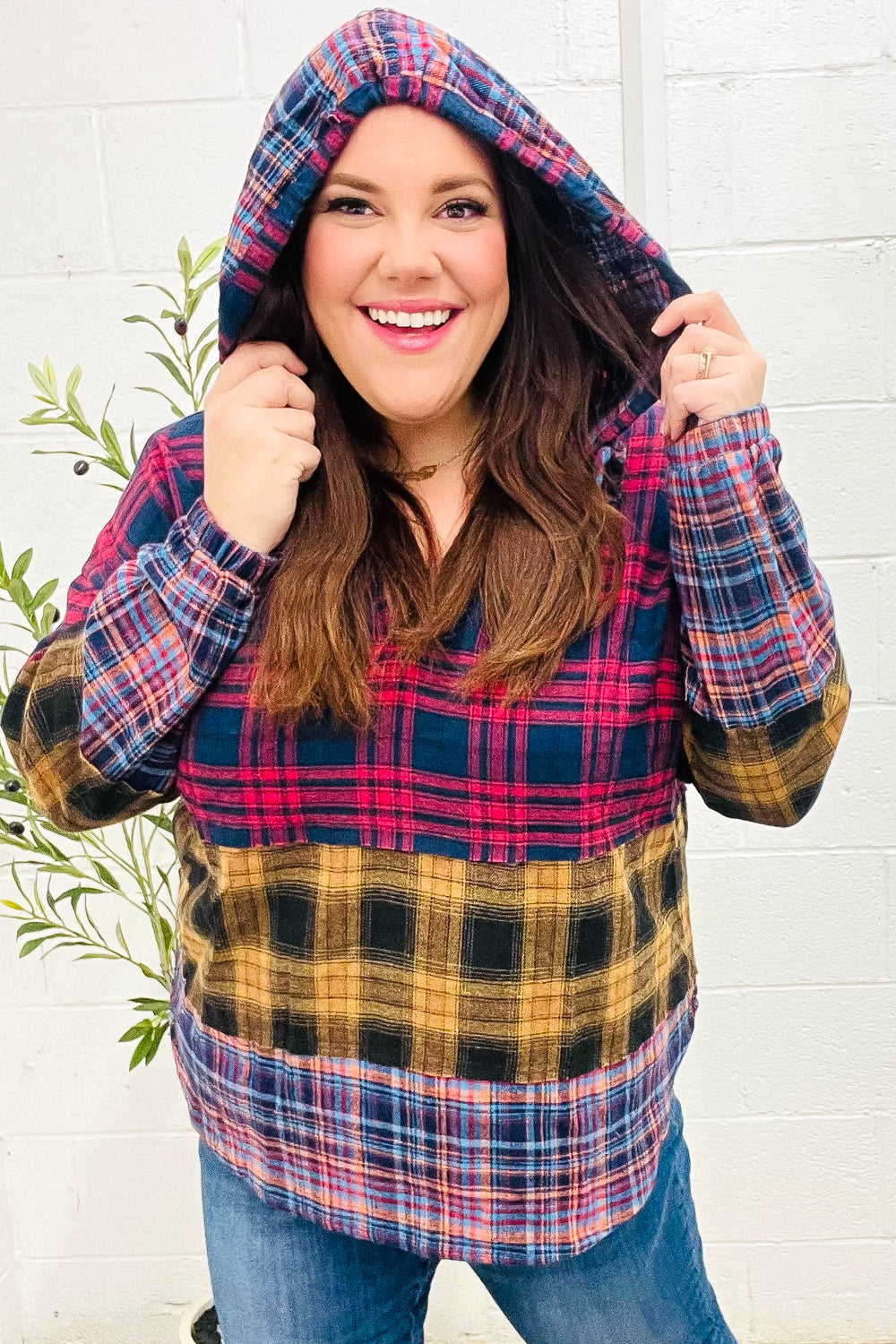 Holiday Ready Plaid Flannel Hoodie