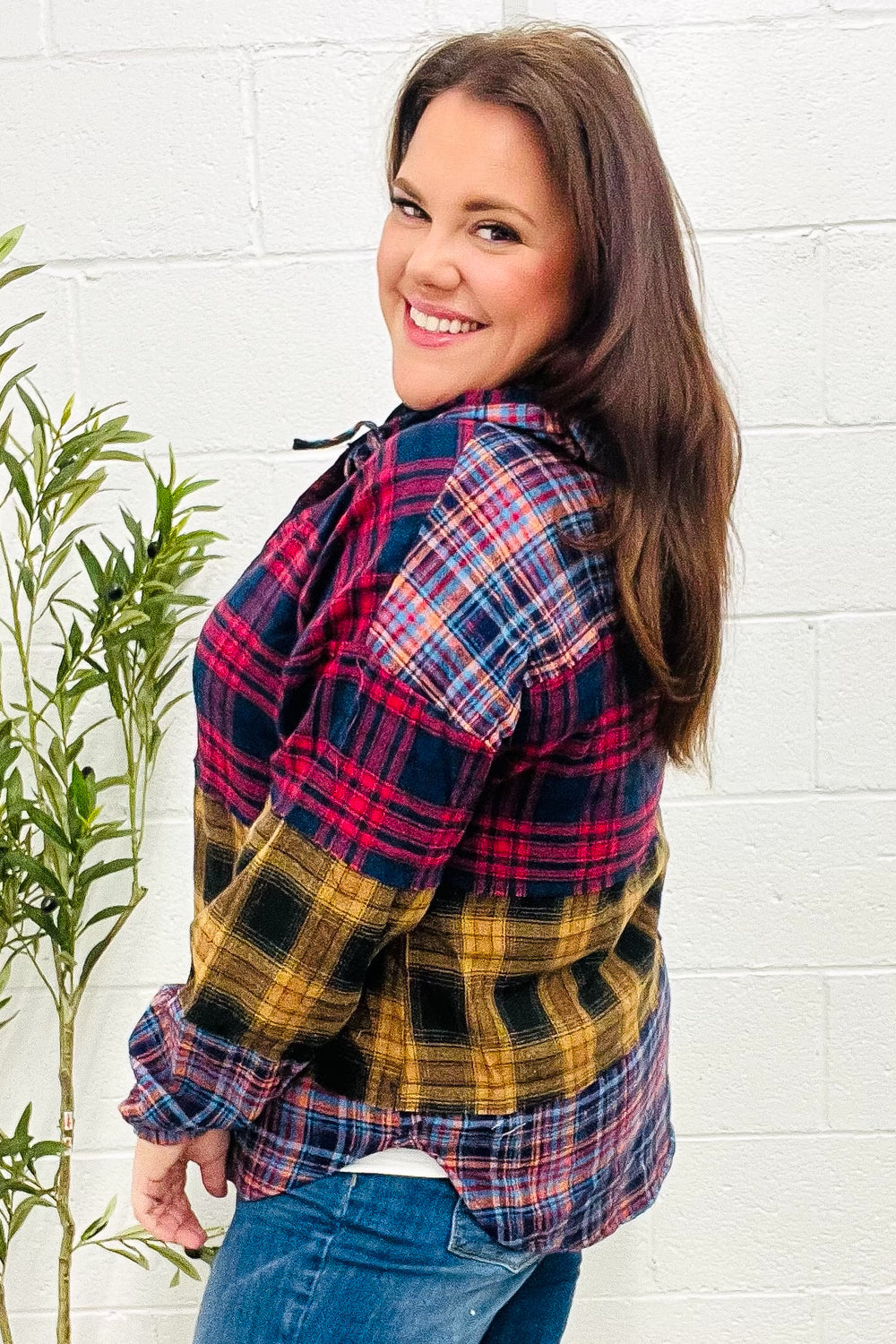 Holiday Ready Plaid Flannel Hoodie