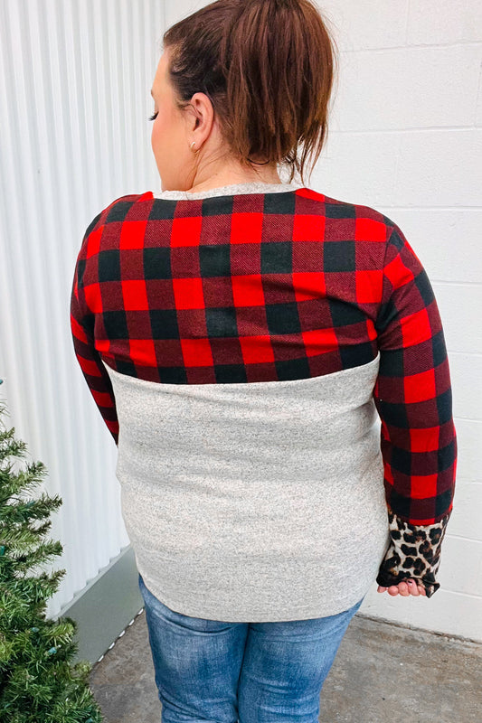 All Of Me Plaid Pocketed Top