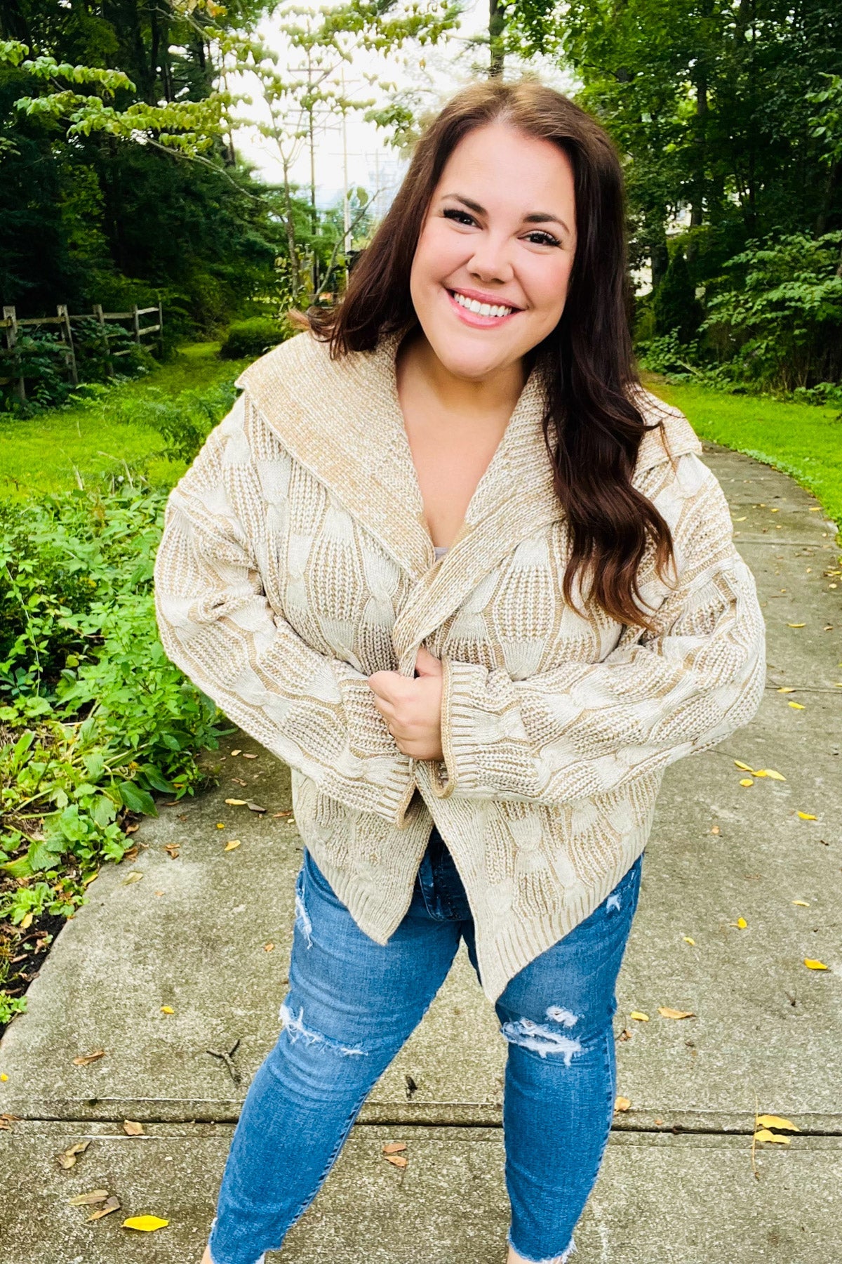 Autumn Vibes Cable Knit Cardigan