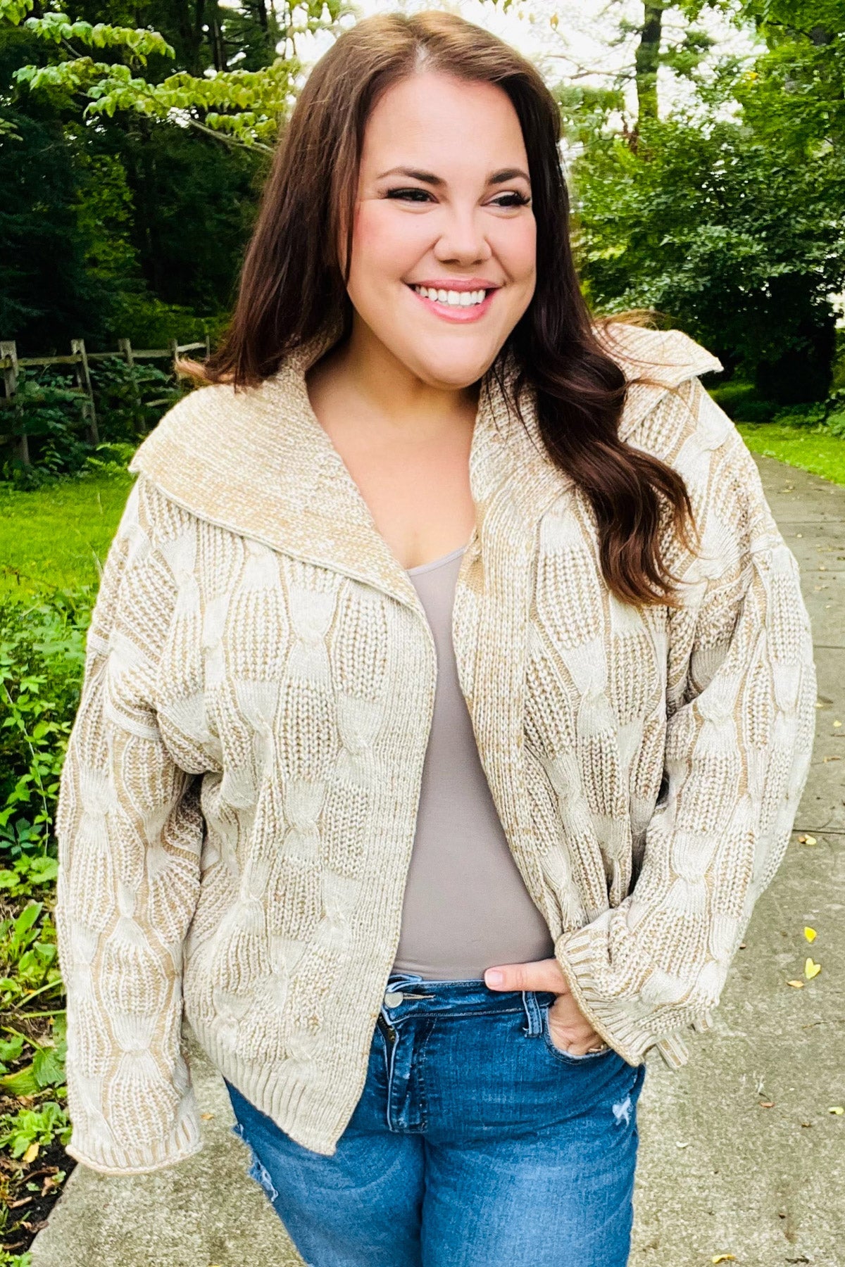 Autumn Vibes Cable Knit Cardigan