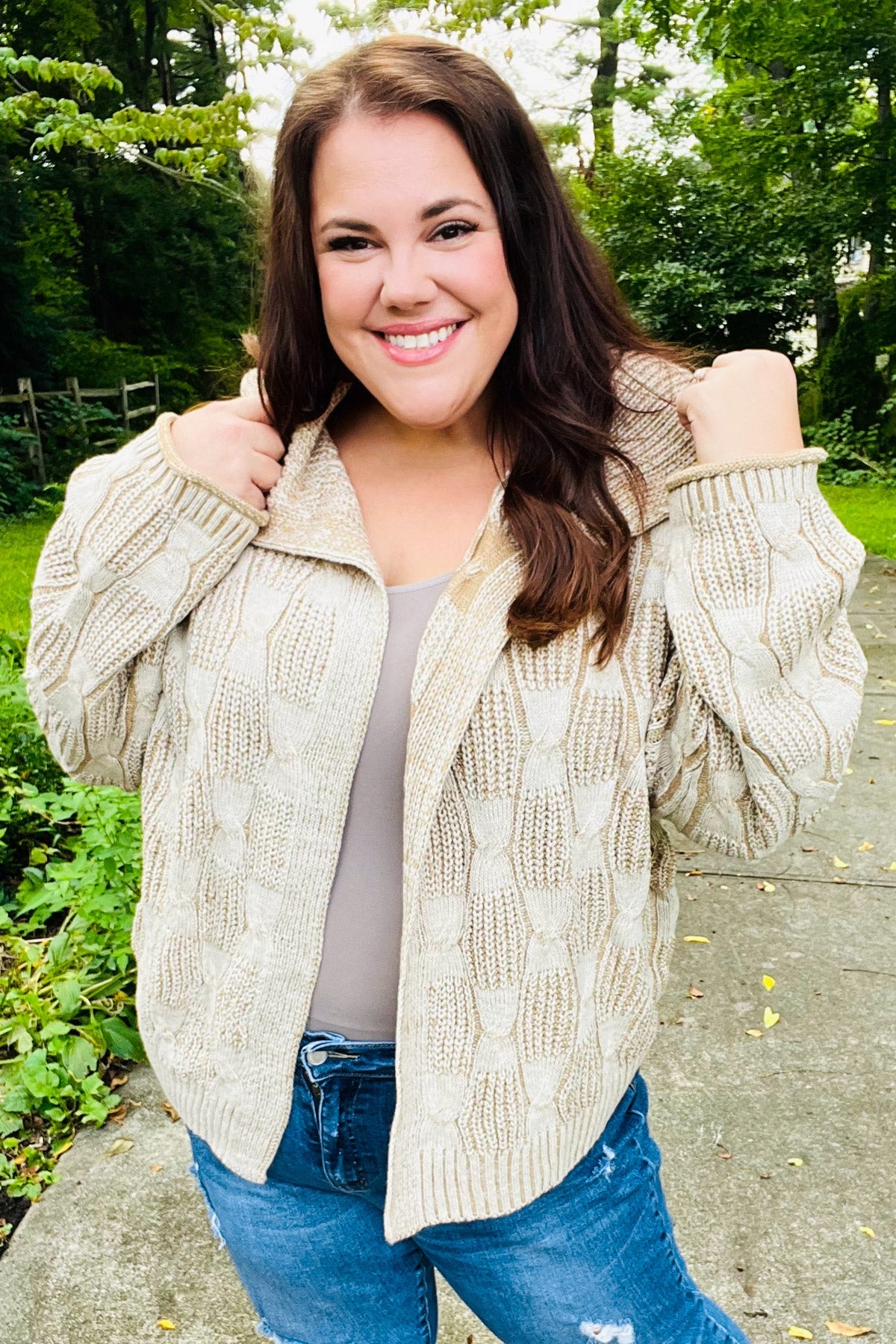 Autumn Vibes Cable Knit Cardigan