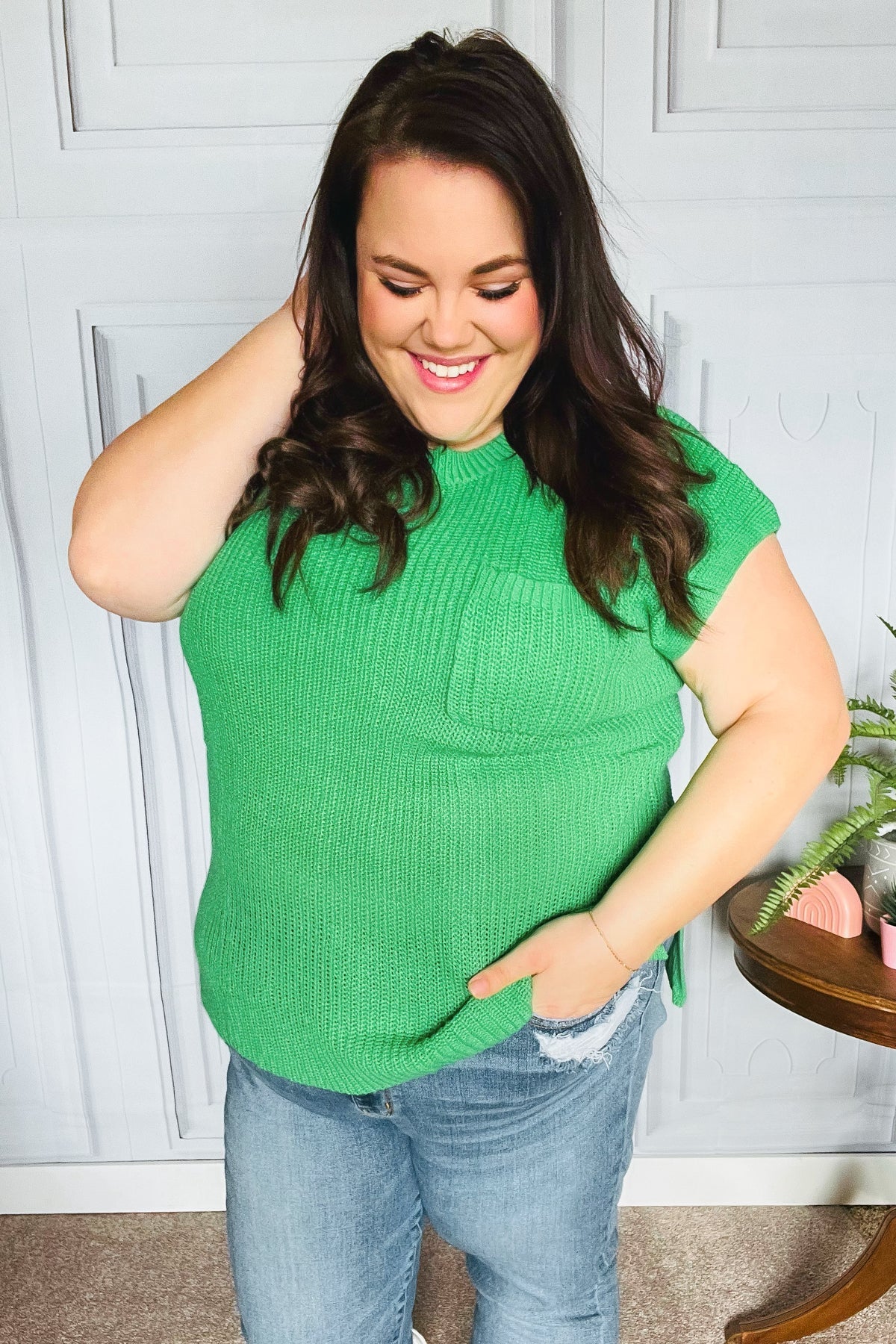 Seize The Day Dolman Rib Sweater Top
