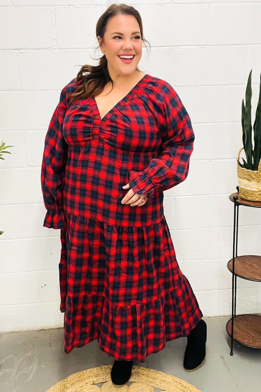 All I Want Plaid Maxi Dress