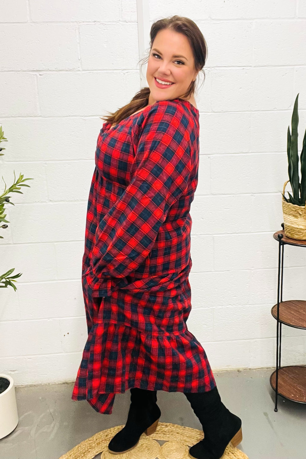 All I Want Plaid Maxi Dress