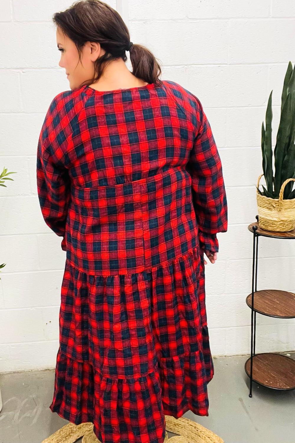 All I Want Plaid Maxi Dress