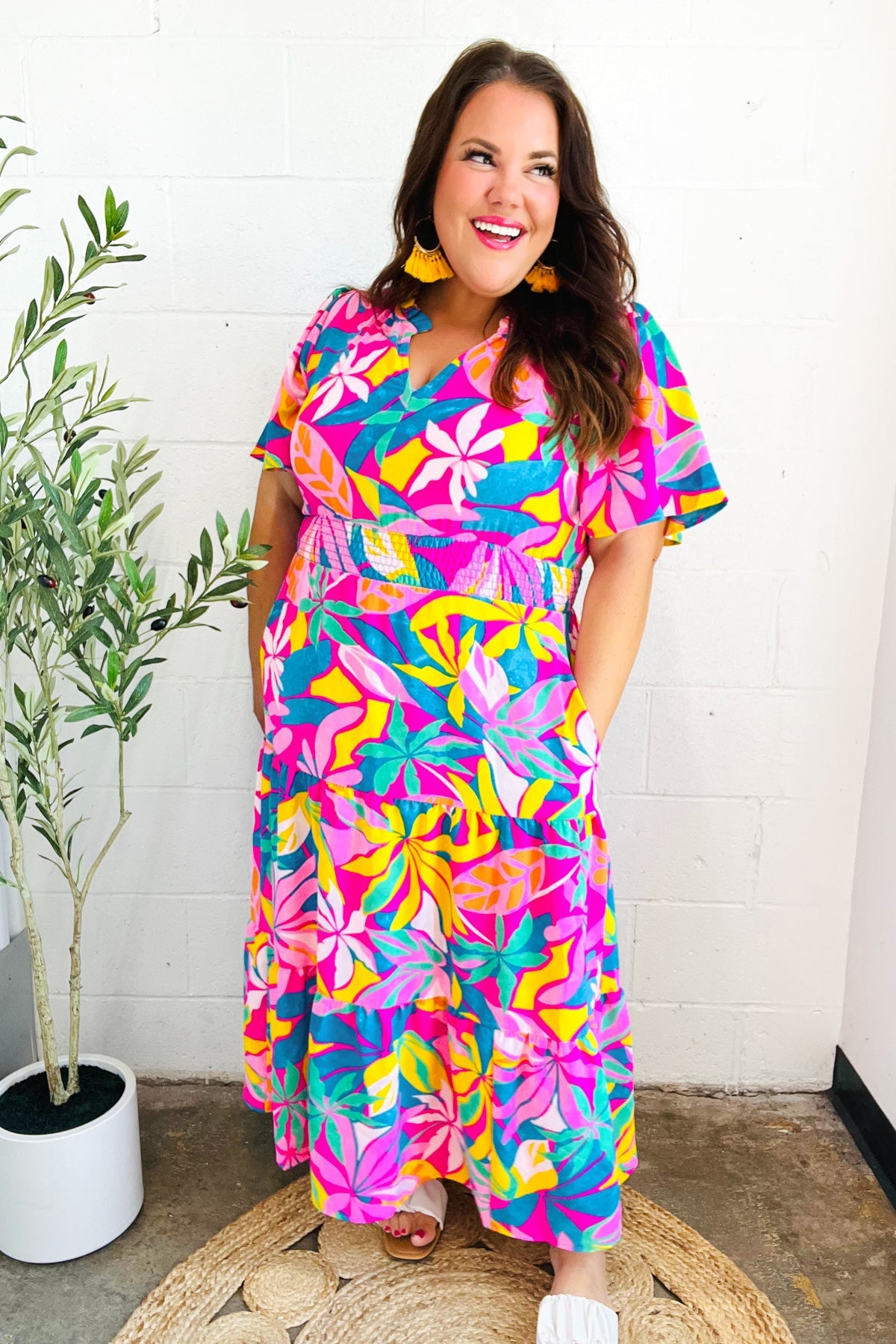 Tropical Trance Floral Maxi Dress