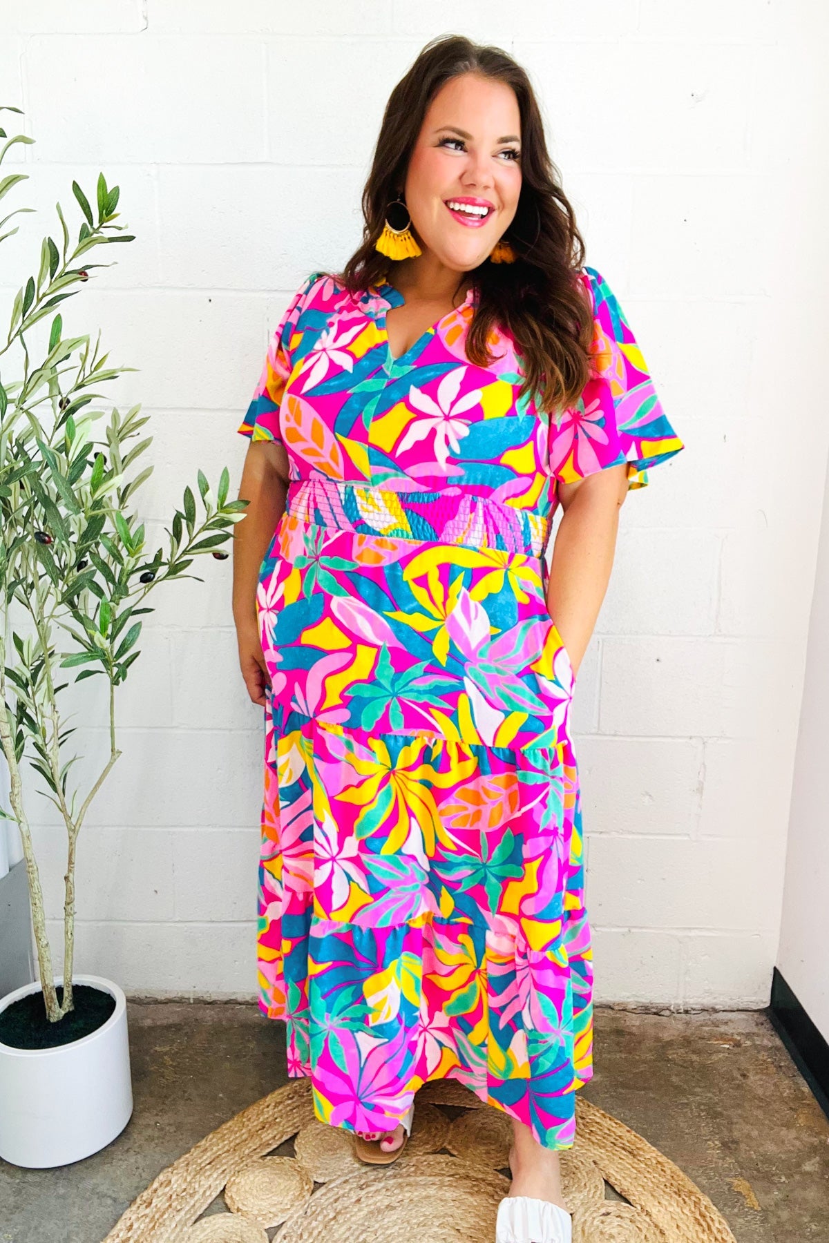 Tropical Trance Floral Maxi Dress