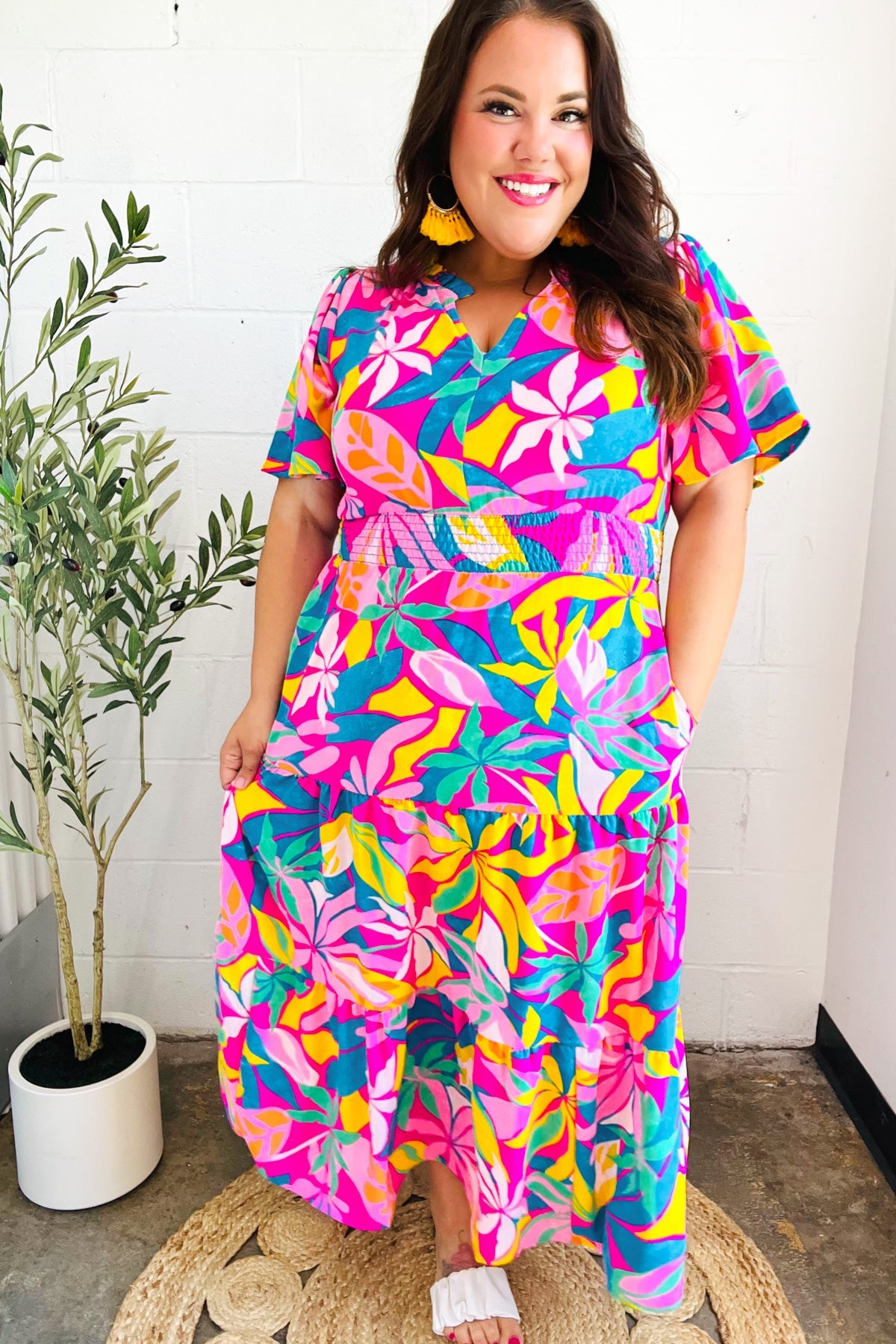 Tropical Trance Floral Maxi Dress