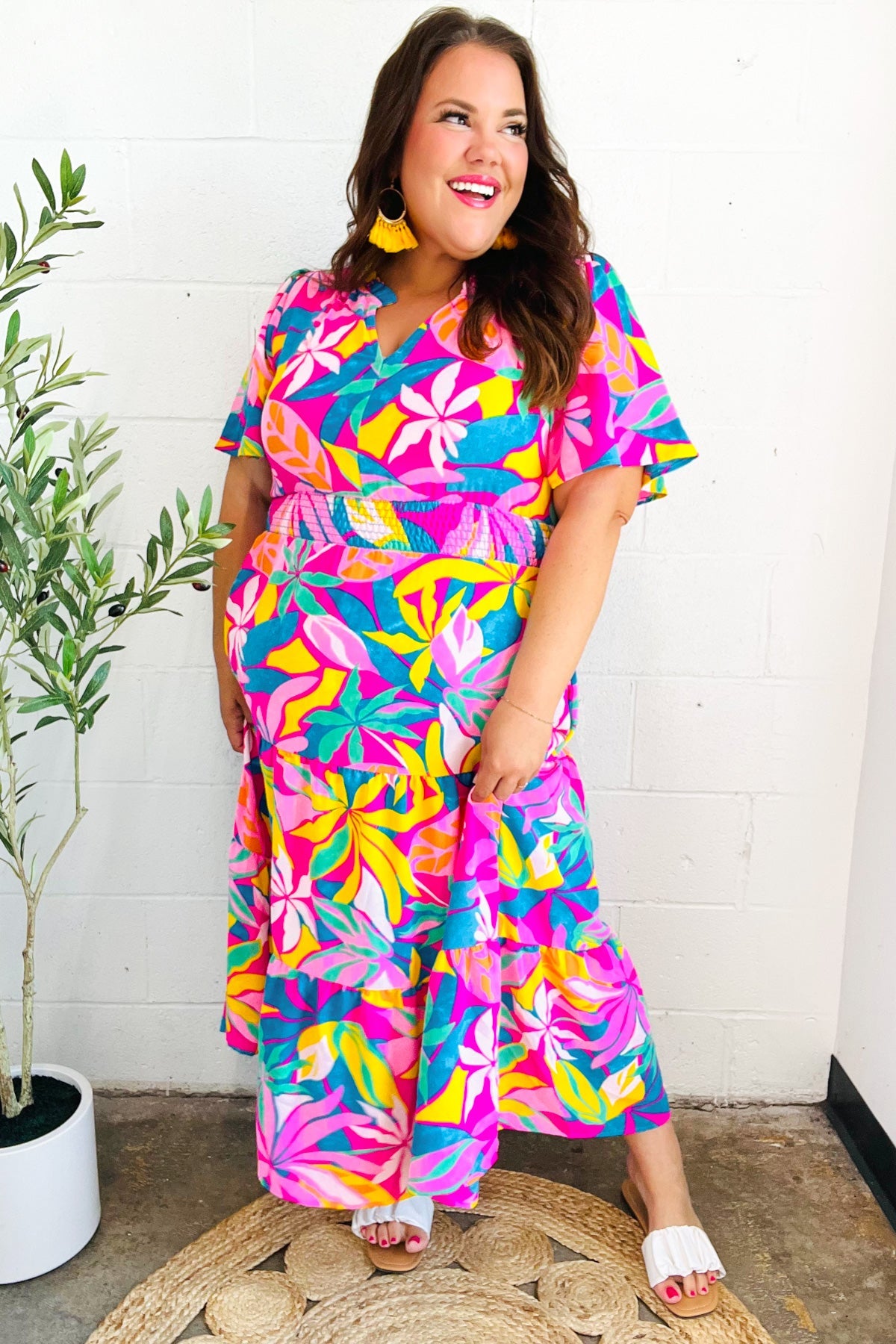 Tropical Trance Floral Maxi Dress