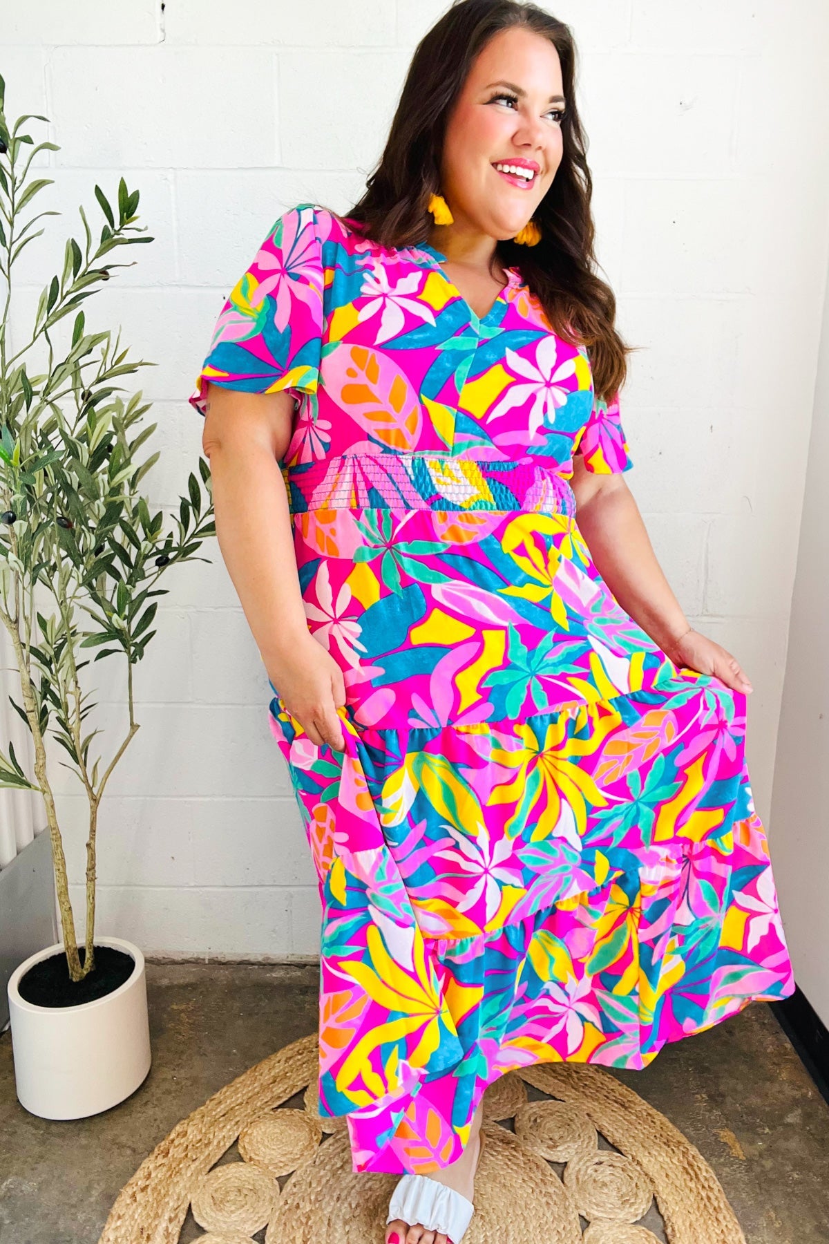 Tropical Trance Floral Maxi Dress