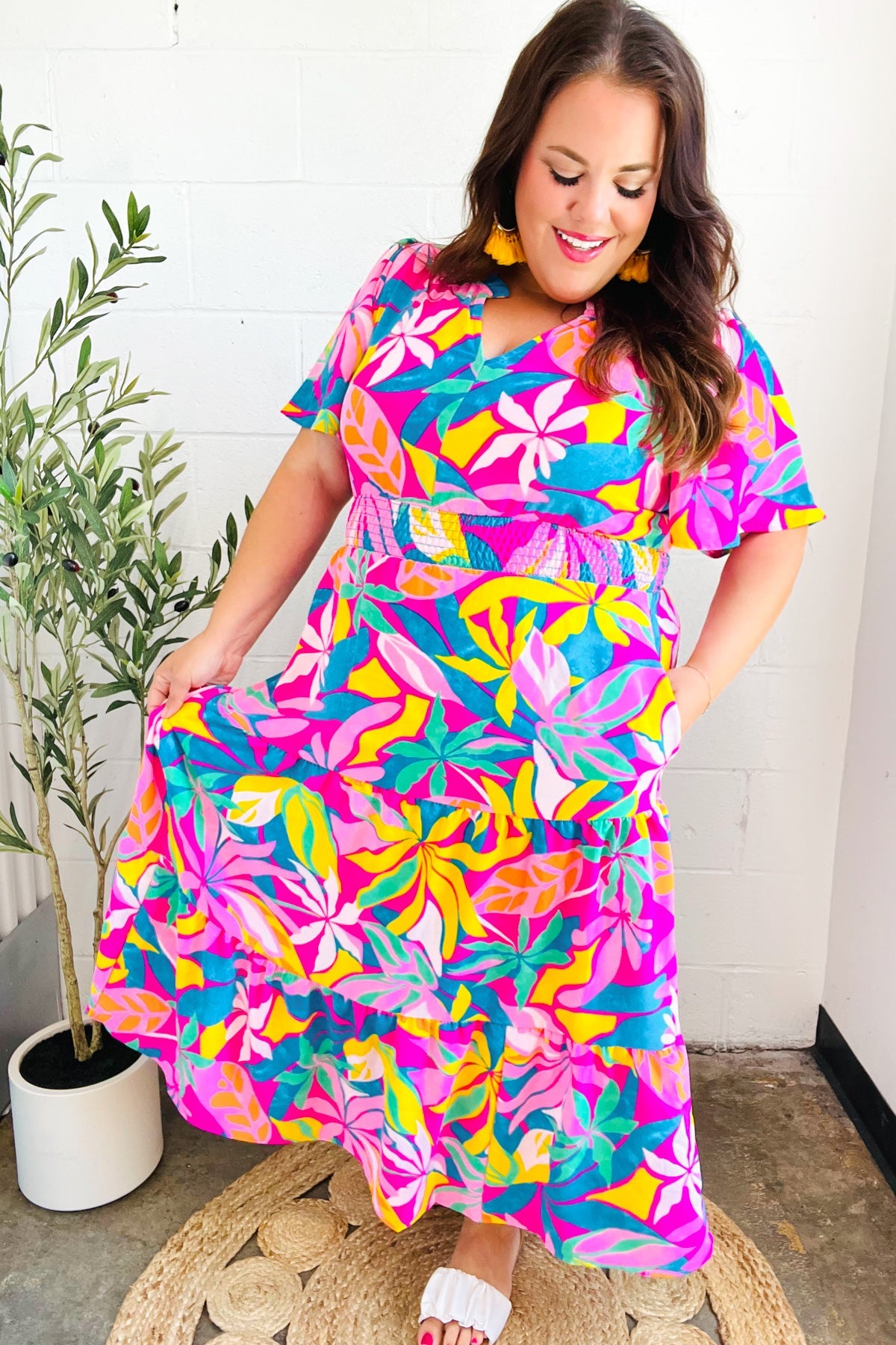 Tropical Trance Floral Maxi Dress