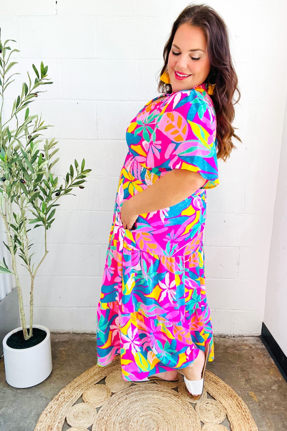 Tropical Trance Floral Maxi Dress