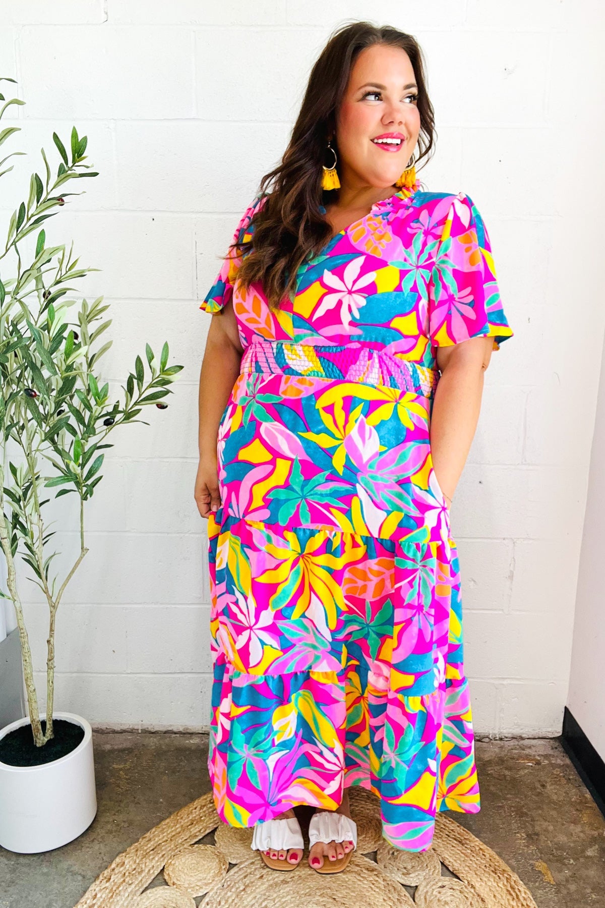 Tropical Trance Floral Maxi Dress