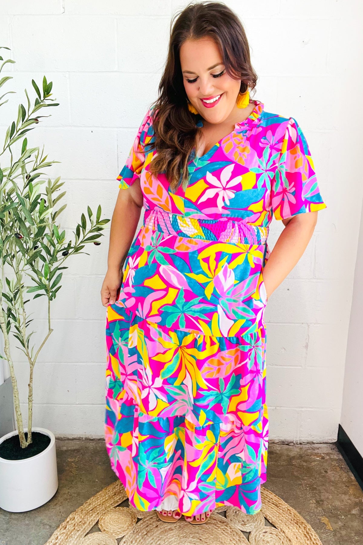 Tropical Trance Floral Maxi Dress