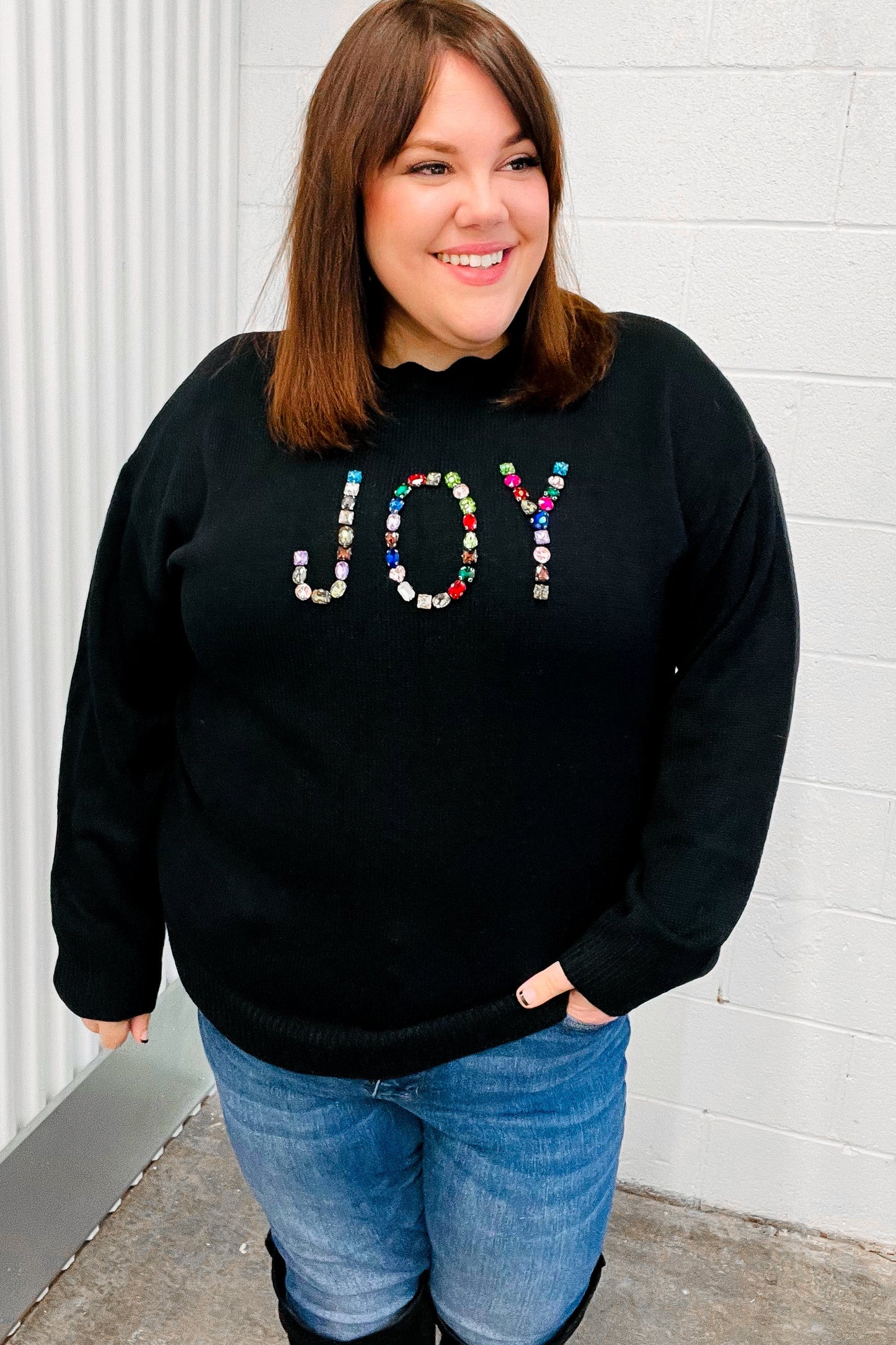 Give Back Joy Beaded Sweater