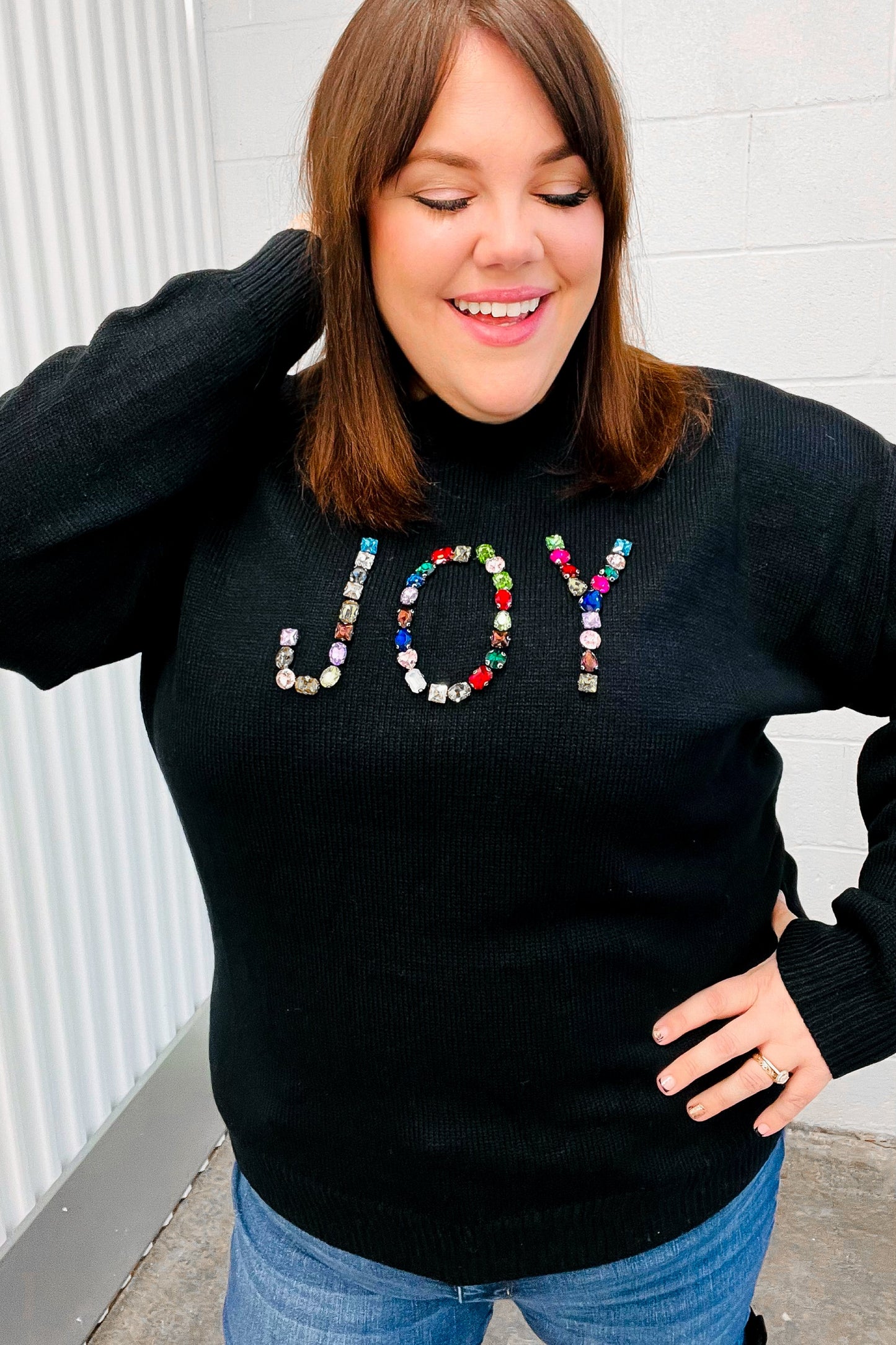 Give Back Joy Beaded Sweater