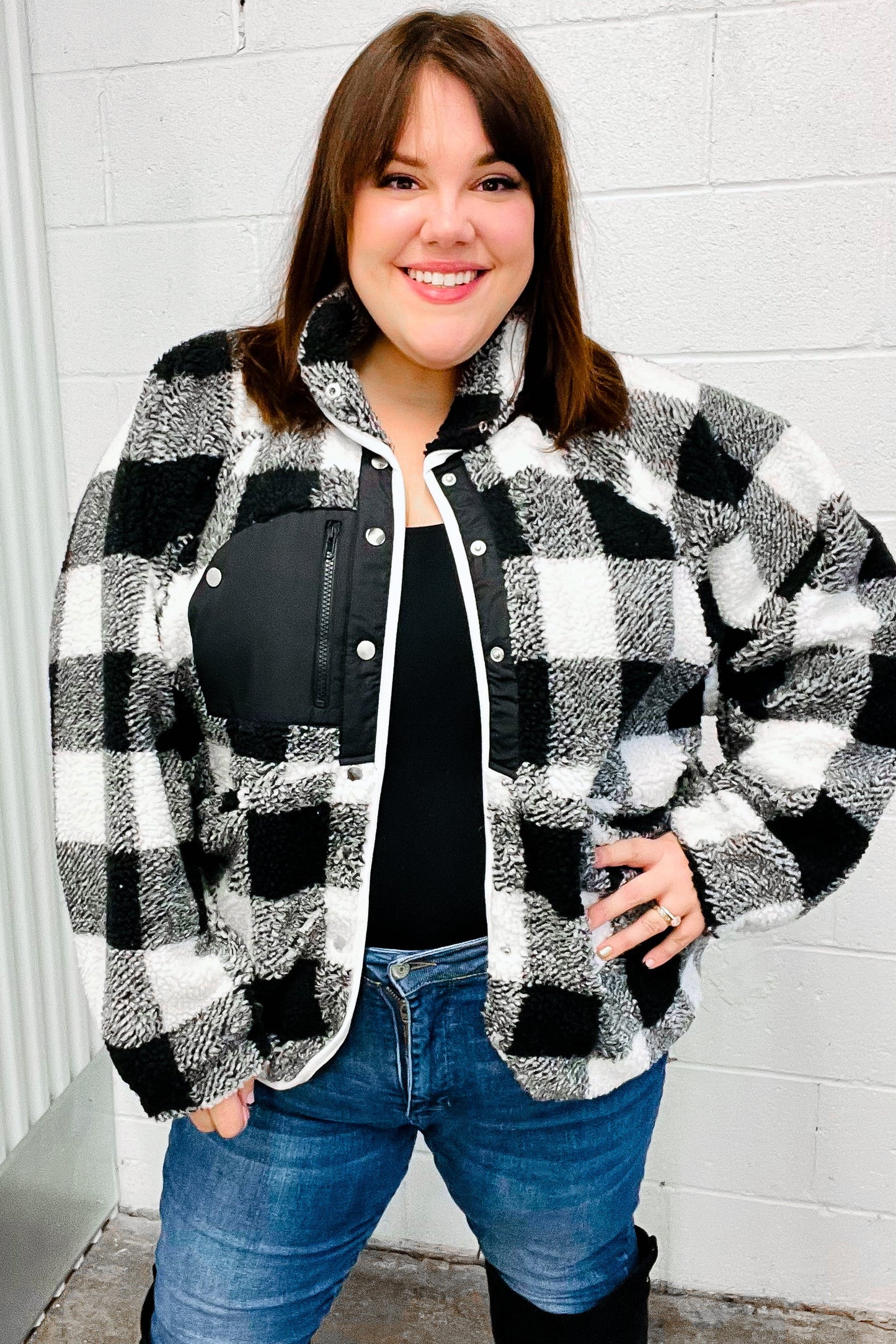 It's Your Best Plaid Sherpa Jacket