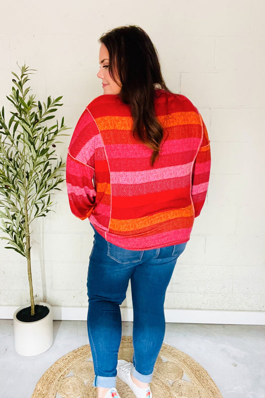 Be Bold Striped Collared Top