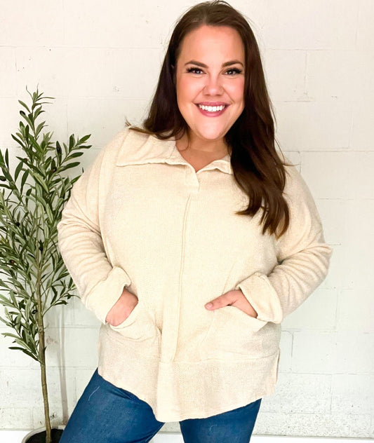 Easy Living Oversized Sweater | Cream