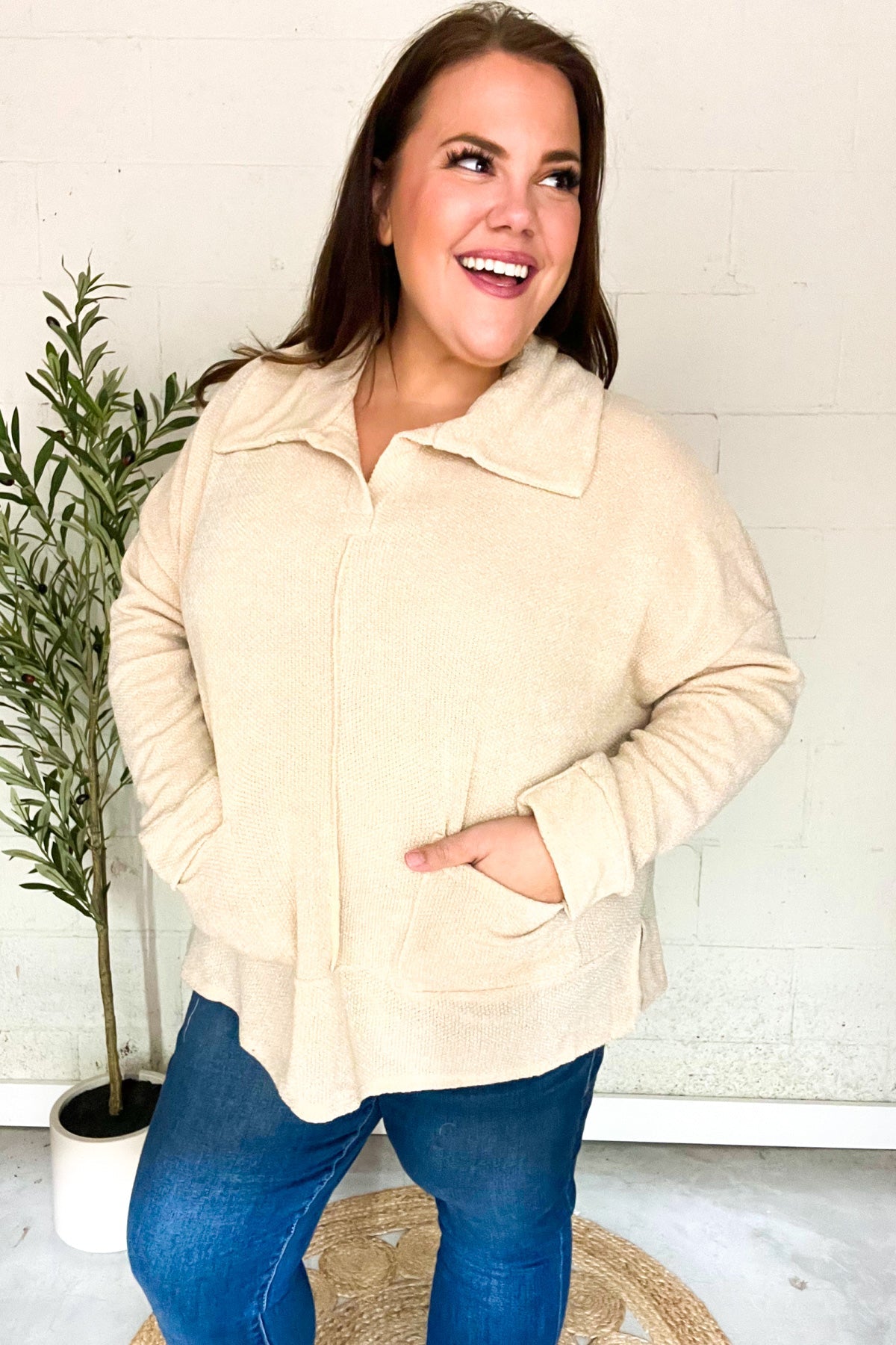 Easy Living Oversized Sweater | Cream