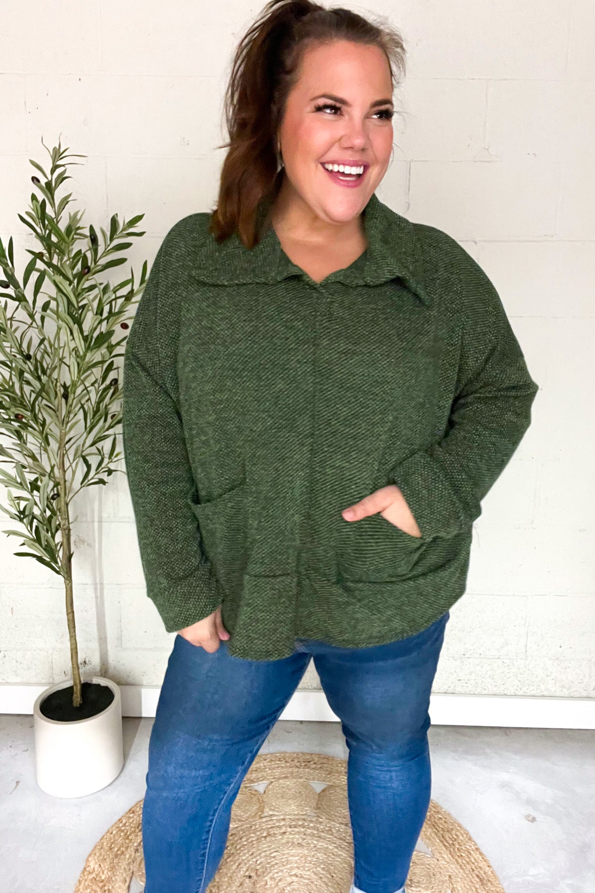 Easy Living Oversized Sweater | Olive