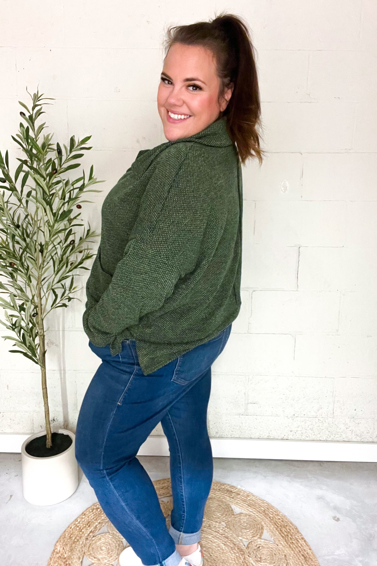 Easy Living Oversized Sweater | Olive