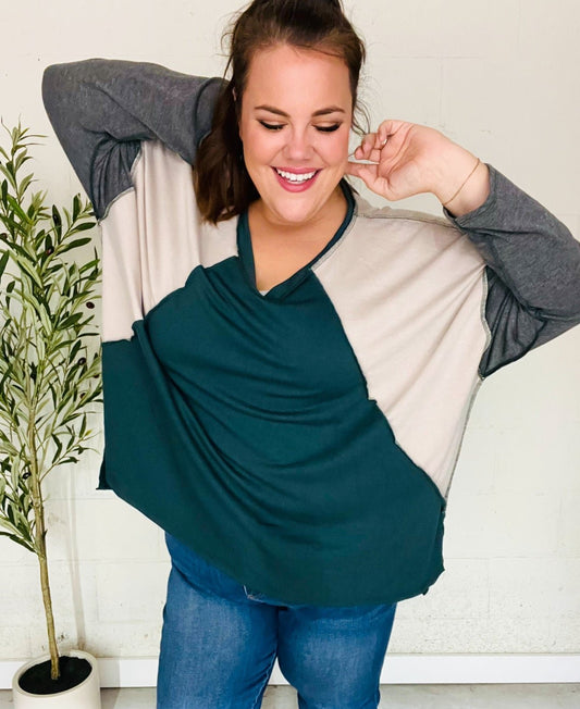 Stand Out Raglan Color Block Top