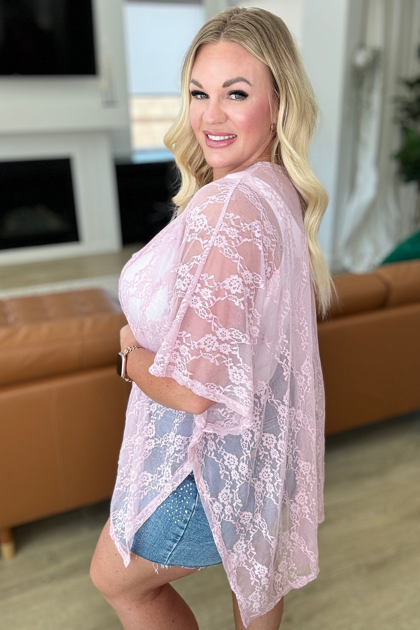 Good Days Ahead Lace Kimono | Mauve