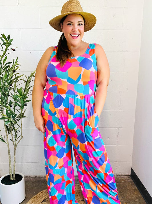 Summer Vibes Floral Wide Leg Jumpsuit
