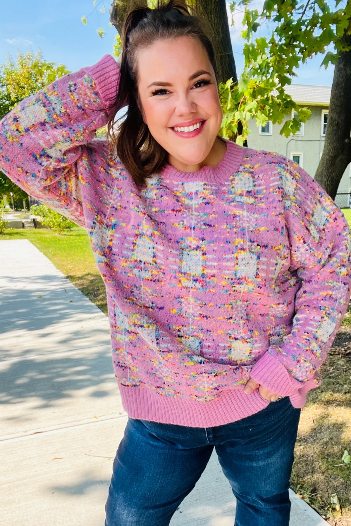 Adorable Popcorn Knit Sweater