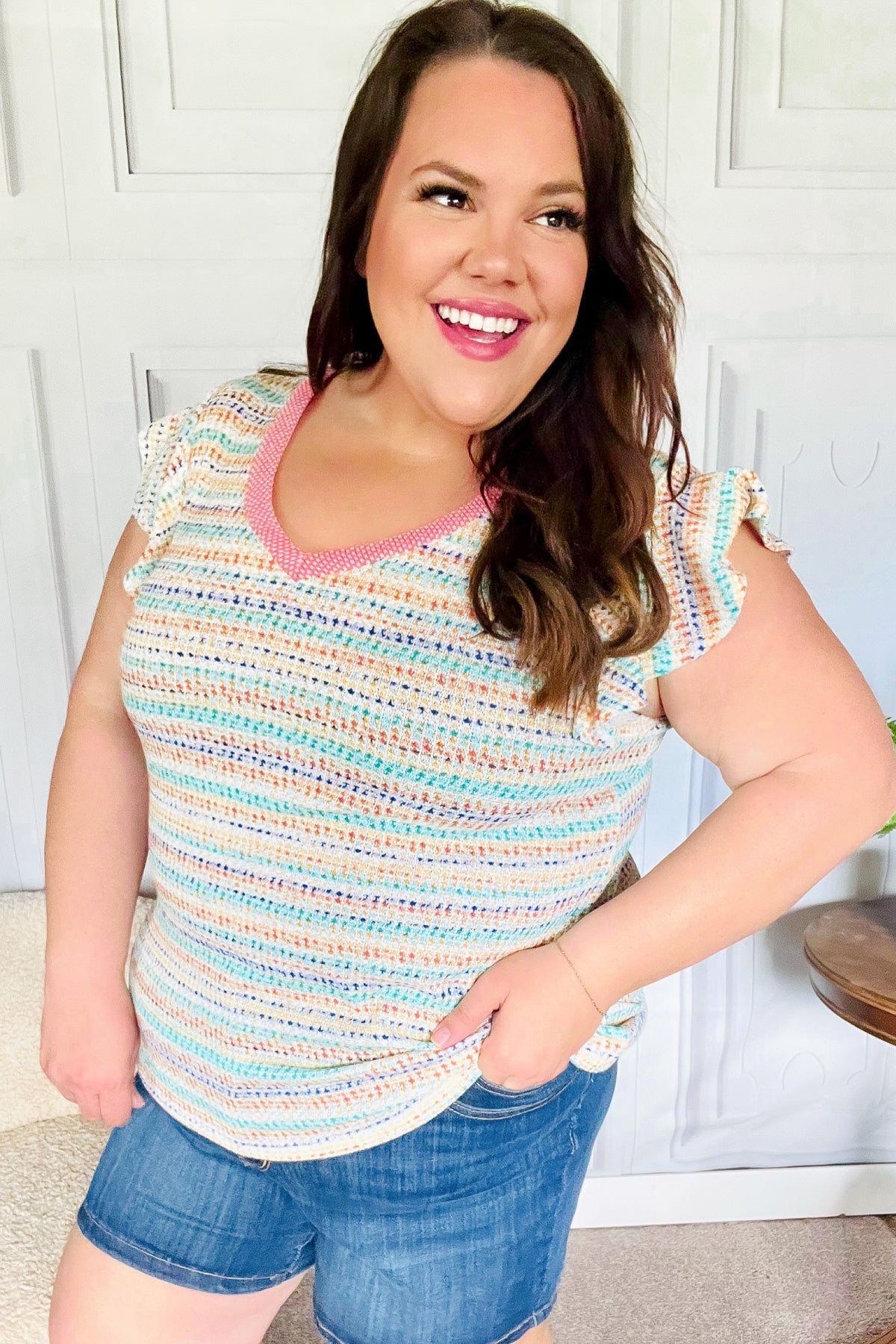 Sunny Days Striped Knit Top