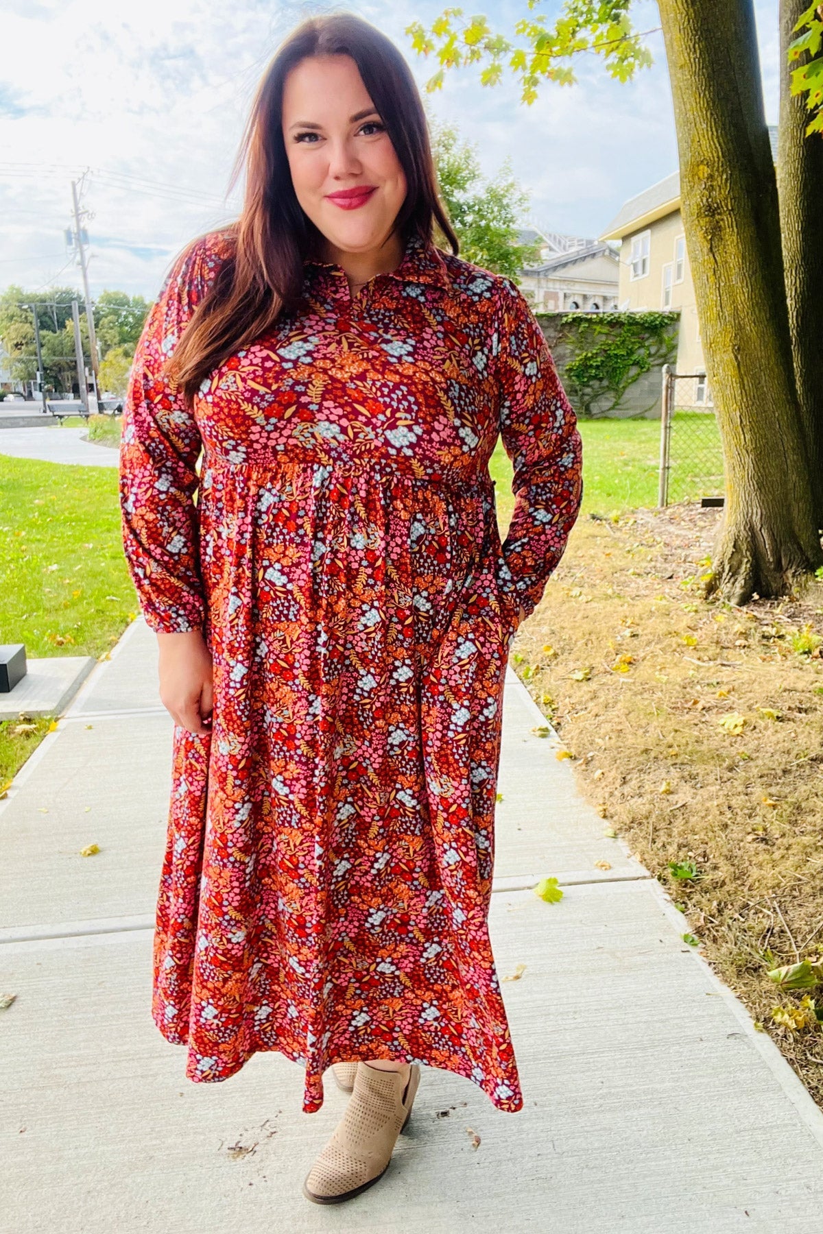 Casual Living Floral Fit & Flare Maxi Dress