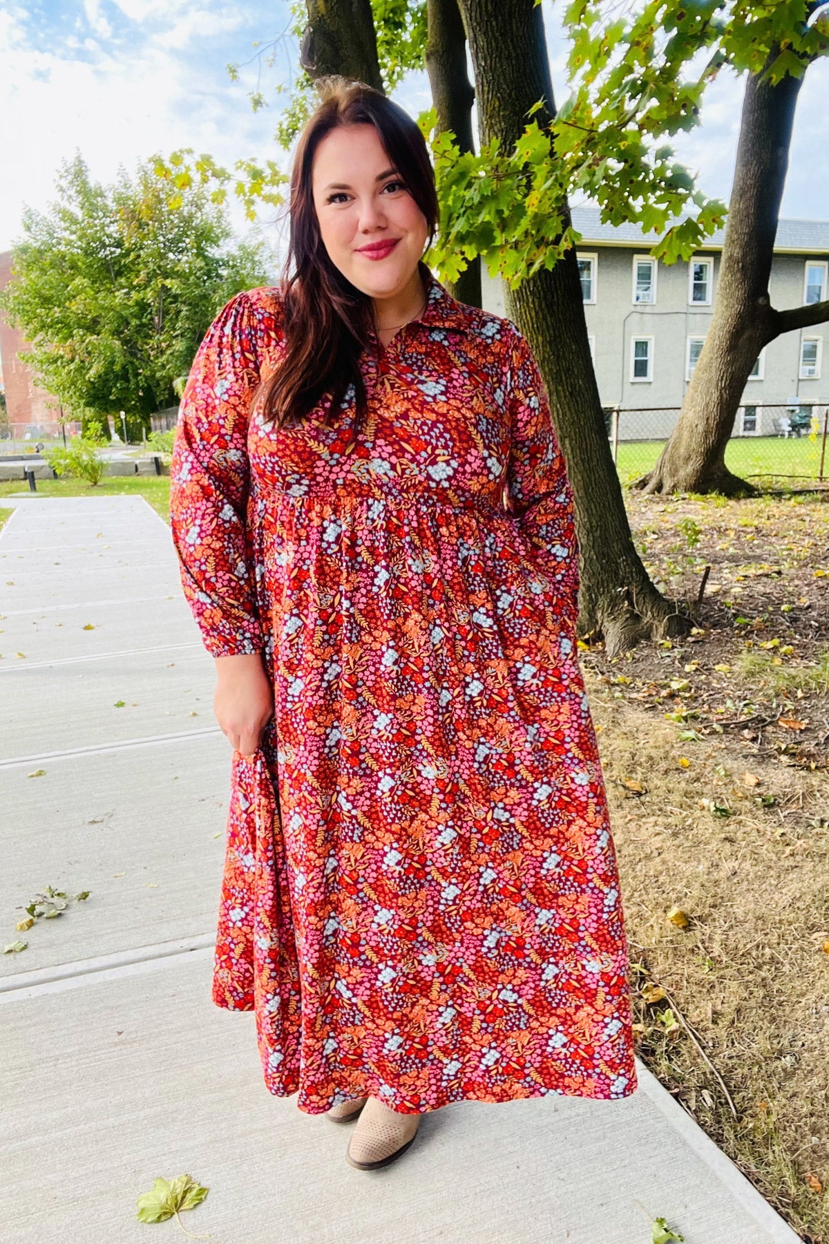 Casual Living Floral Fit & Flare Maxi Dress