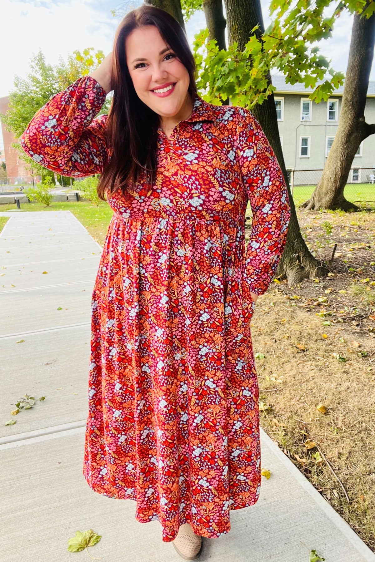 Casual Living Floral Fit & Flare Maxi Dress