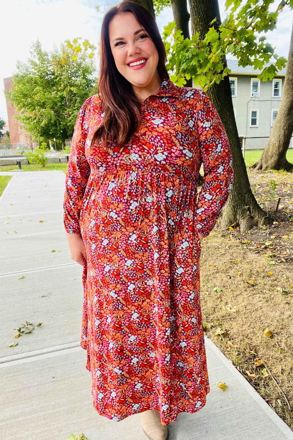 Casual Living Floral Fit & Flare Maxi Dress