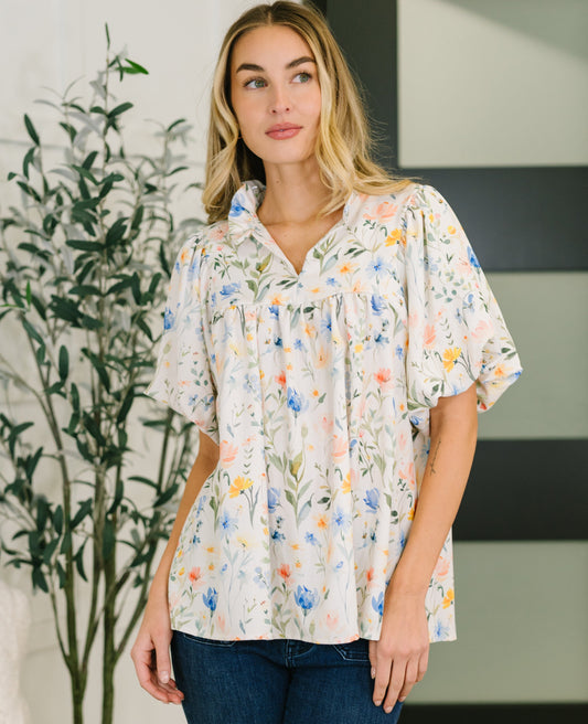 In All This Time Floral Blouse
