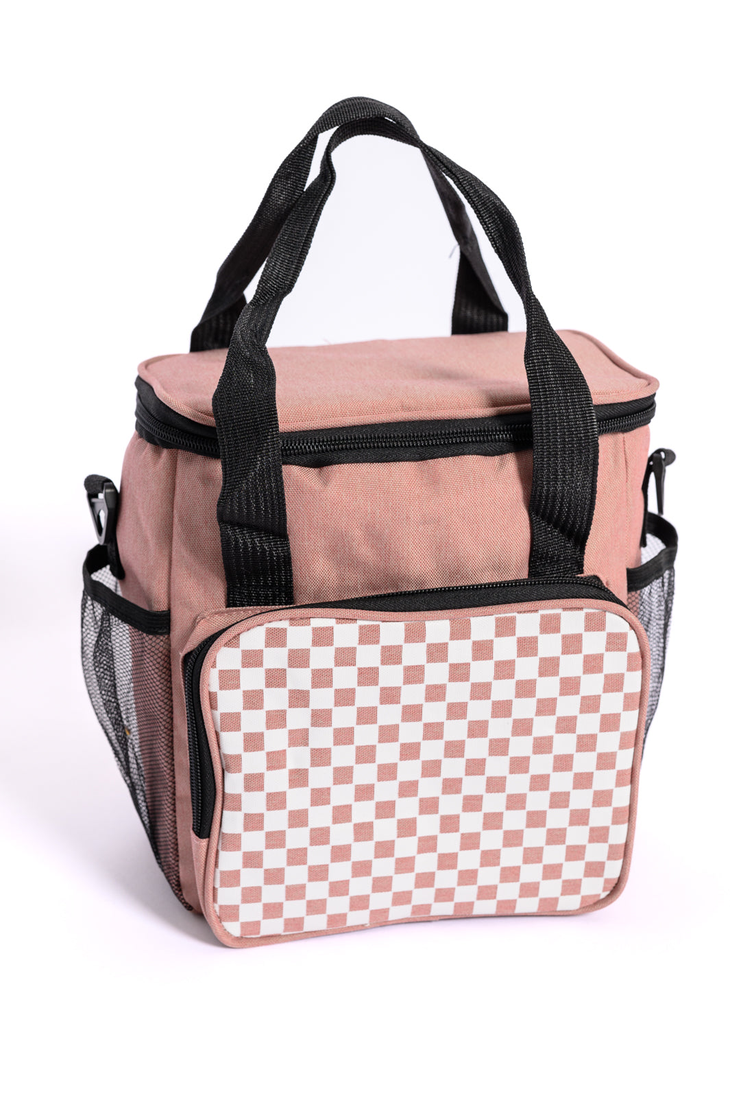 Insulated Checked Tote | Pink