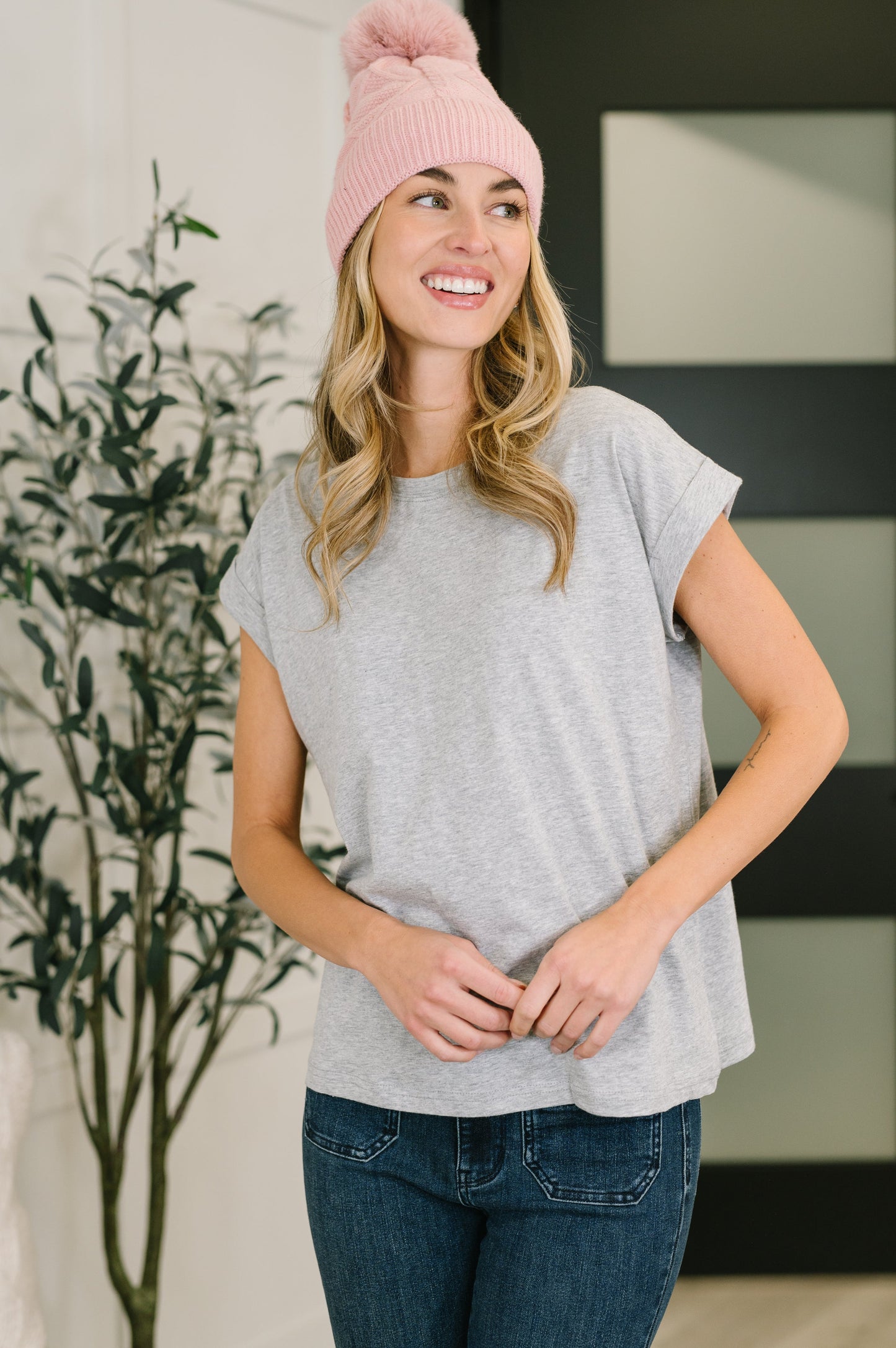 It Starts Here Basic Top | Heather Grey
